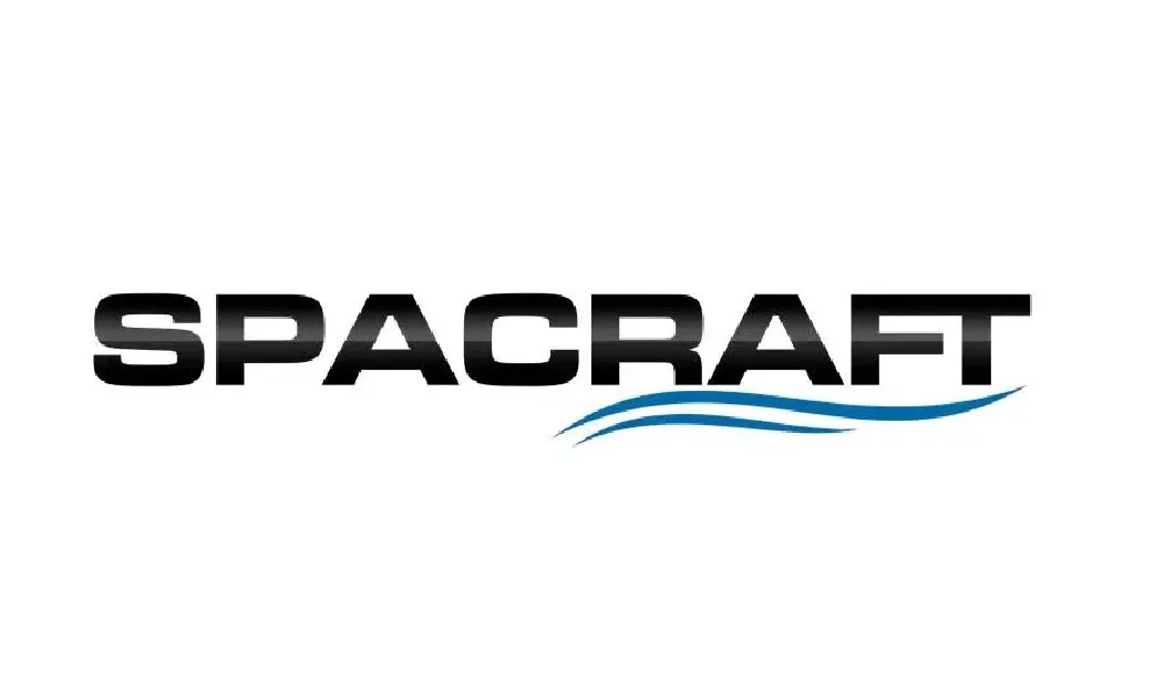 Logo with the word 'SPACRAFT' in bold letters and blue swoosh lines beneath.