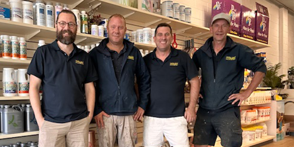 The Yarra Blue Pool & Spa Shop team standing in store.
