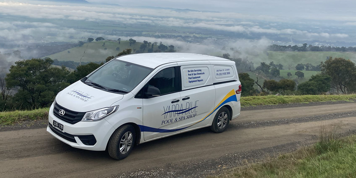 One of our Yarra Blue Pool & Spa Shop service vehicles.