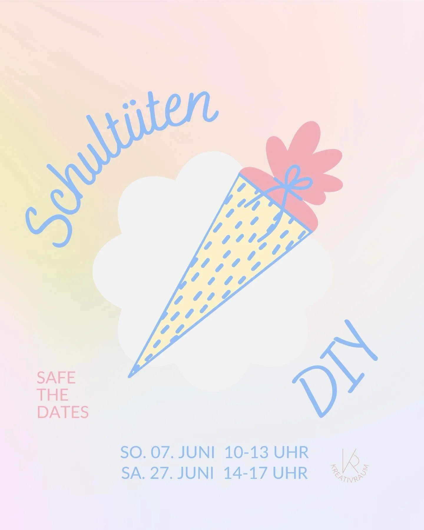 🎒Schult&uuml;ten-Workshop im KreativRaum - Safe the Dates 

Bald ist es wieder soweit &ndash; die Einschulung r&uuml;ckt n&auml;her! 🎉
Im Juni bieten wir im KreativRaum zwei Workshop-Termine an, bei denen ihr eure ganz pers&ouml;nliche, kreative Sc