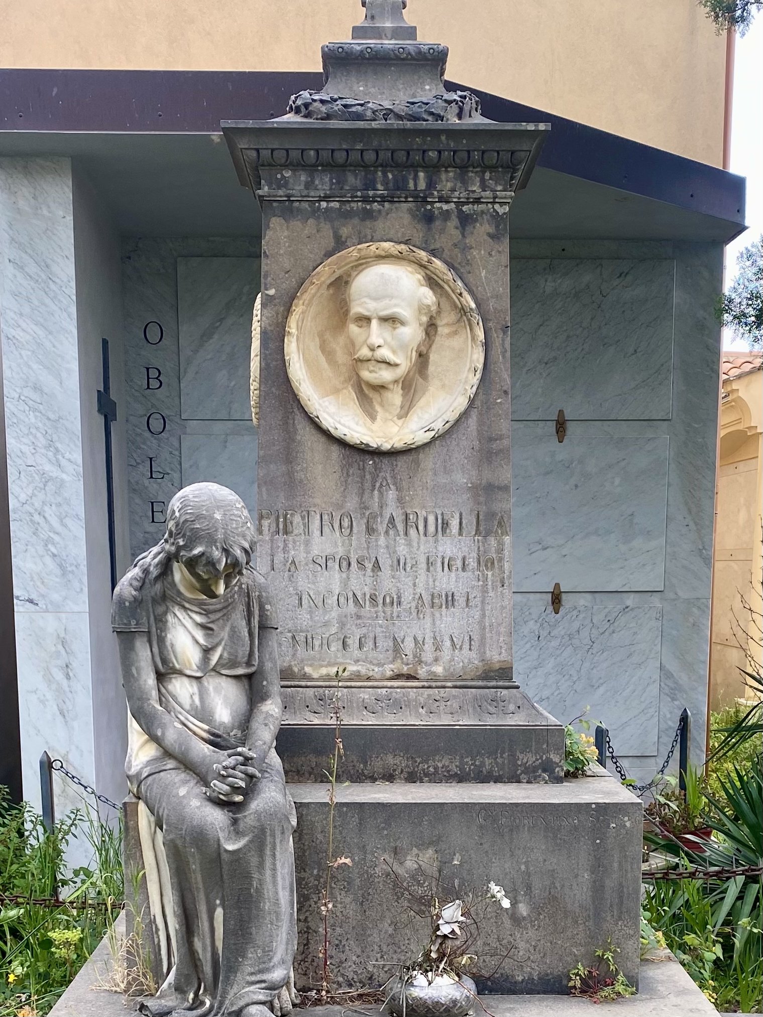 A statue of Pietro Cardella, Castelbuono