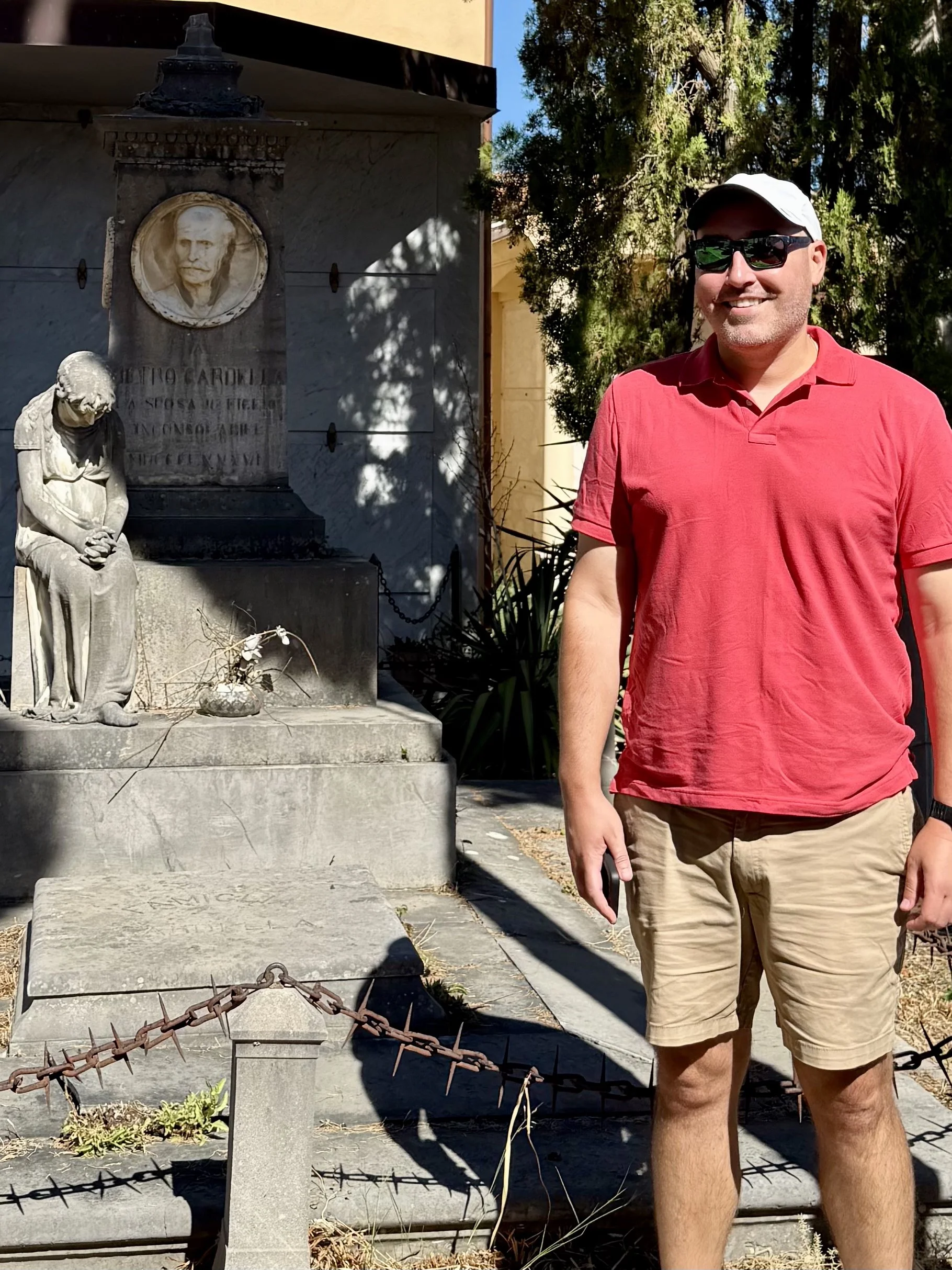 Dave Cardella in Castelbuono cemetery