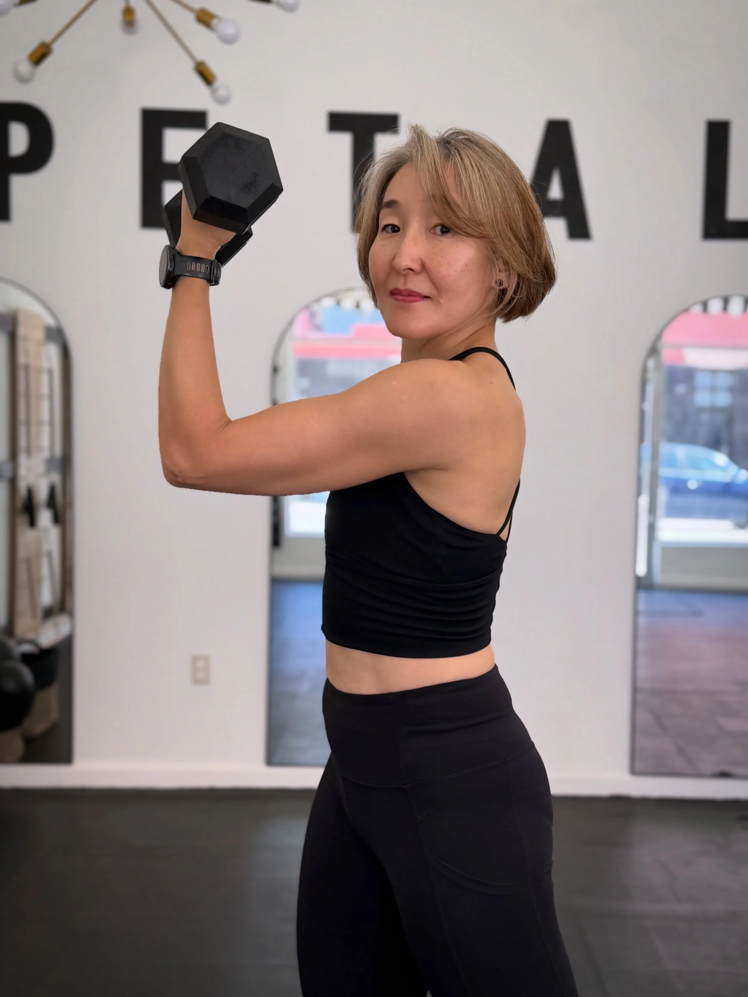Meet Enkhchimeg (Meg), our Strength &amp; Define Instructor and Personal Trainer at PETALED. Meg is a NASM Certified Personal Trainer and endurance athlete who has completed full Ironman competitions, with a background in triathlons and marathon raci