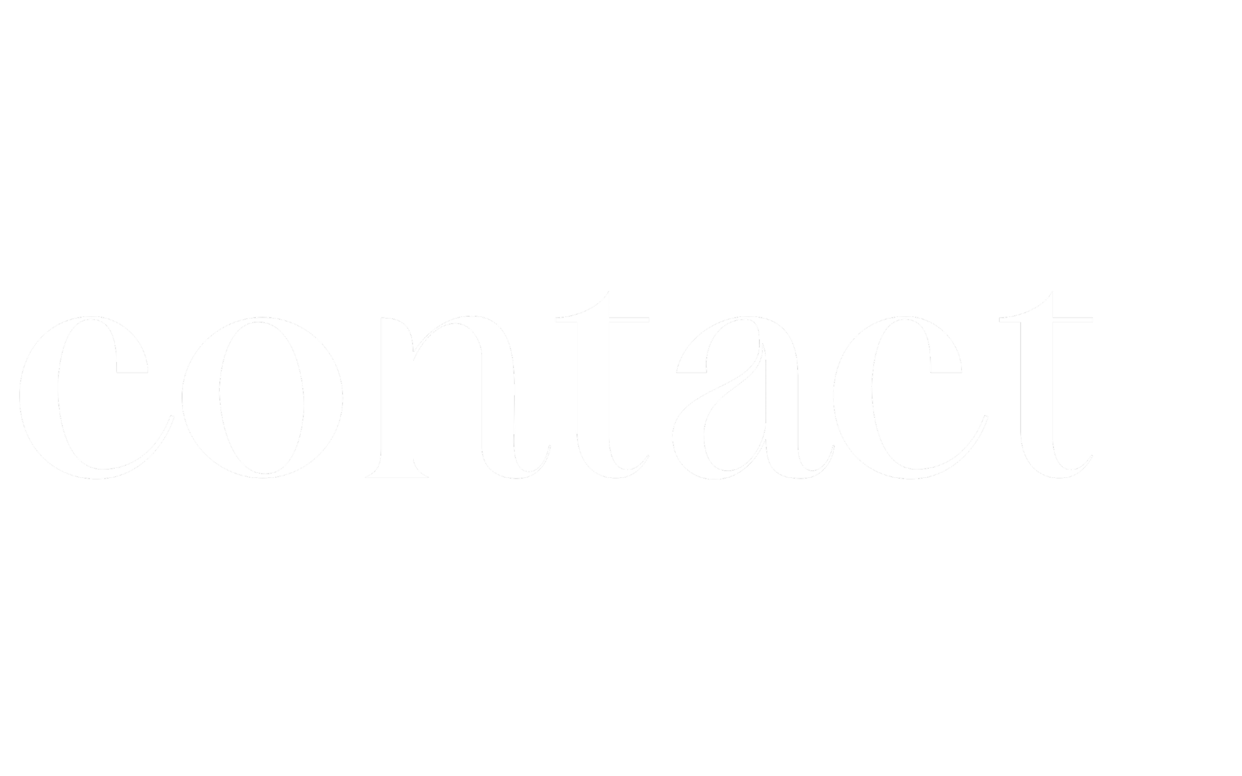 White text that says 'contact' on a black background.