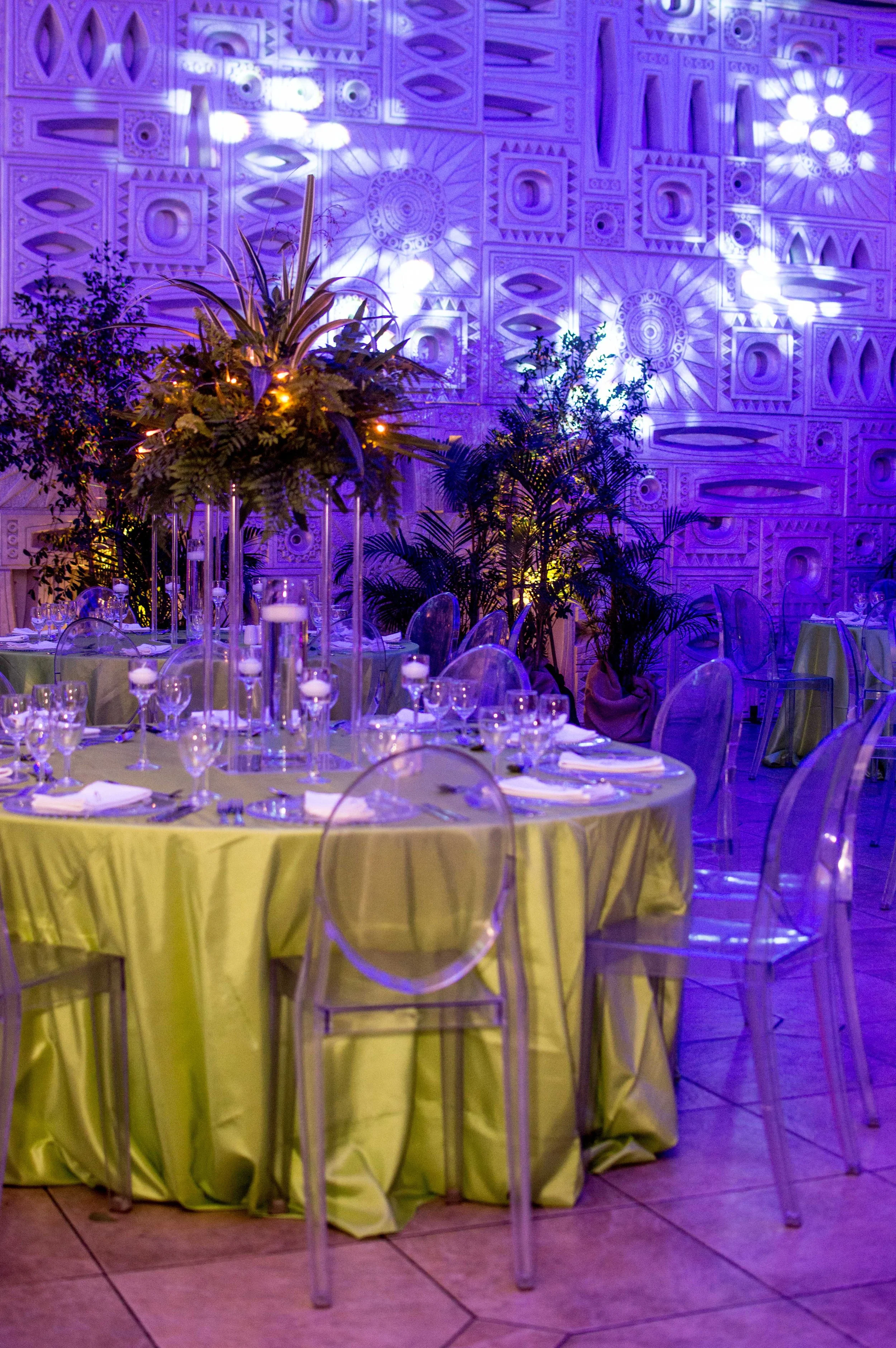 Gala dinner room design for the Matriarch Marketing Annual Conference 2018 at the Blue Waters Hotel in Durban