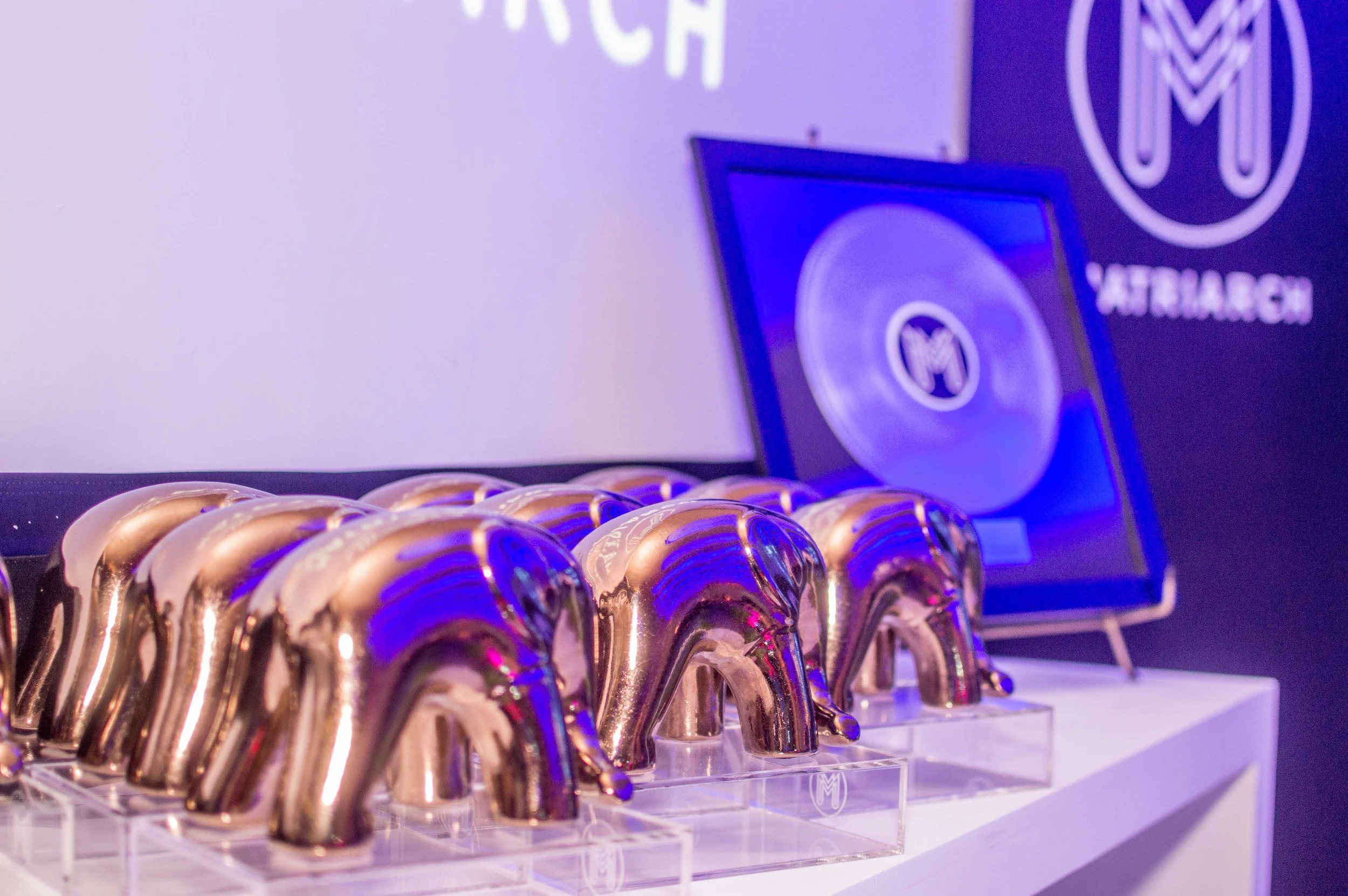 Custom Ellie Awards trophies designed for the Matriarch Marketing Annual Conference 2018