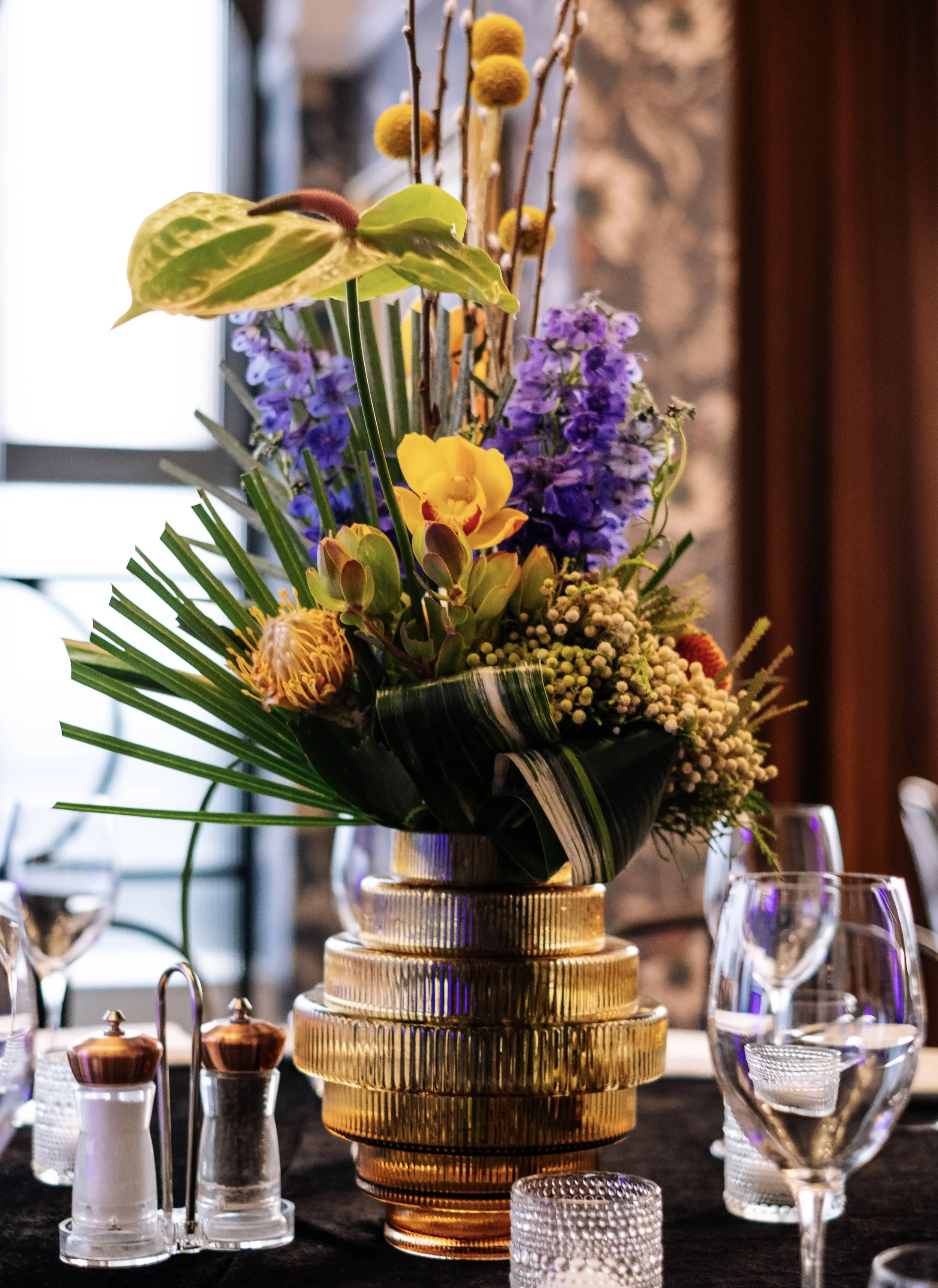 Table floral detail at the Standard Bank Taste Tomorrow Series
