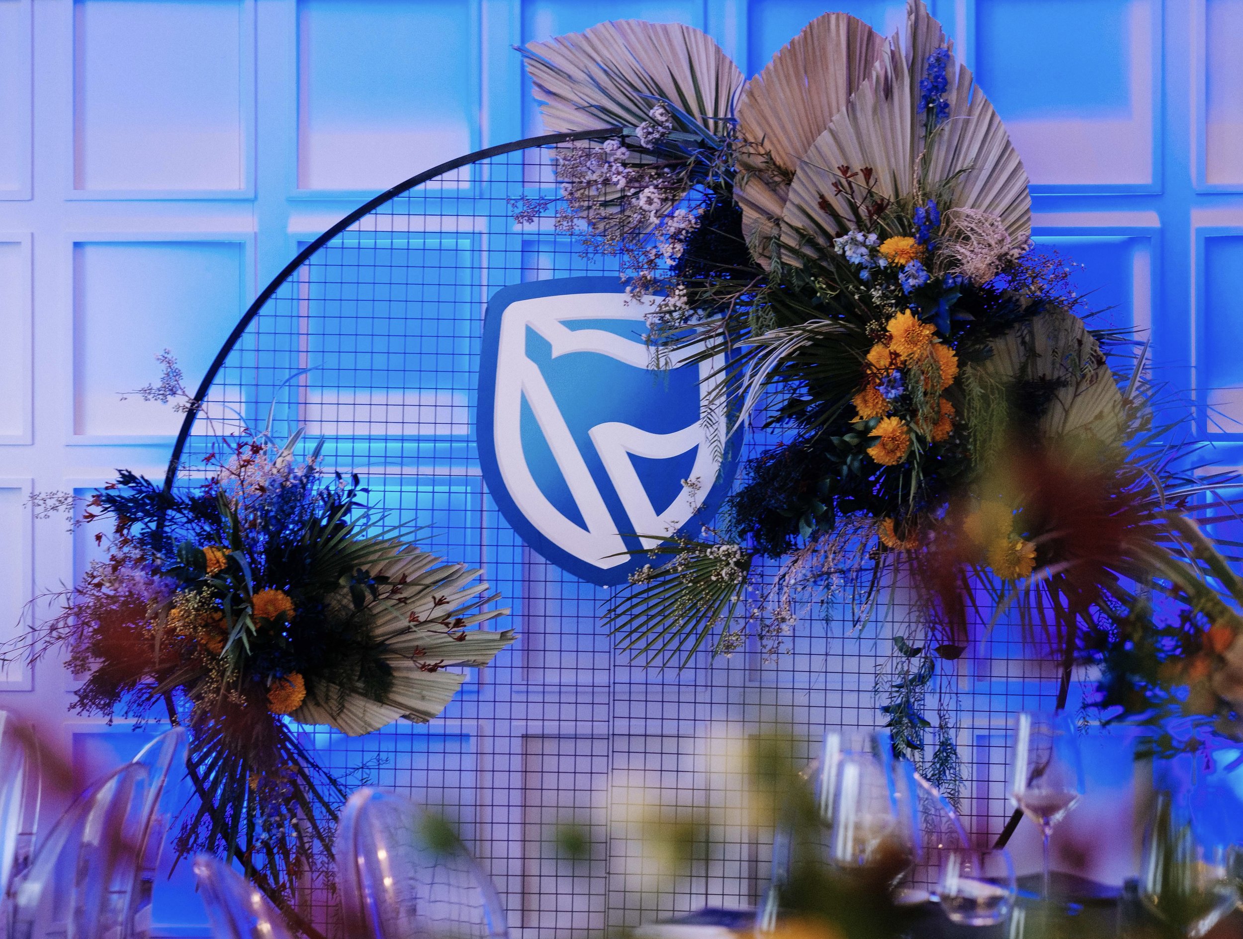 Standard Bank Taste Tomorrow Series event backdrop at The Pencil Club in Umhlanga