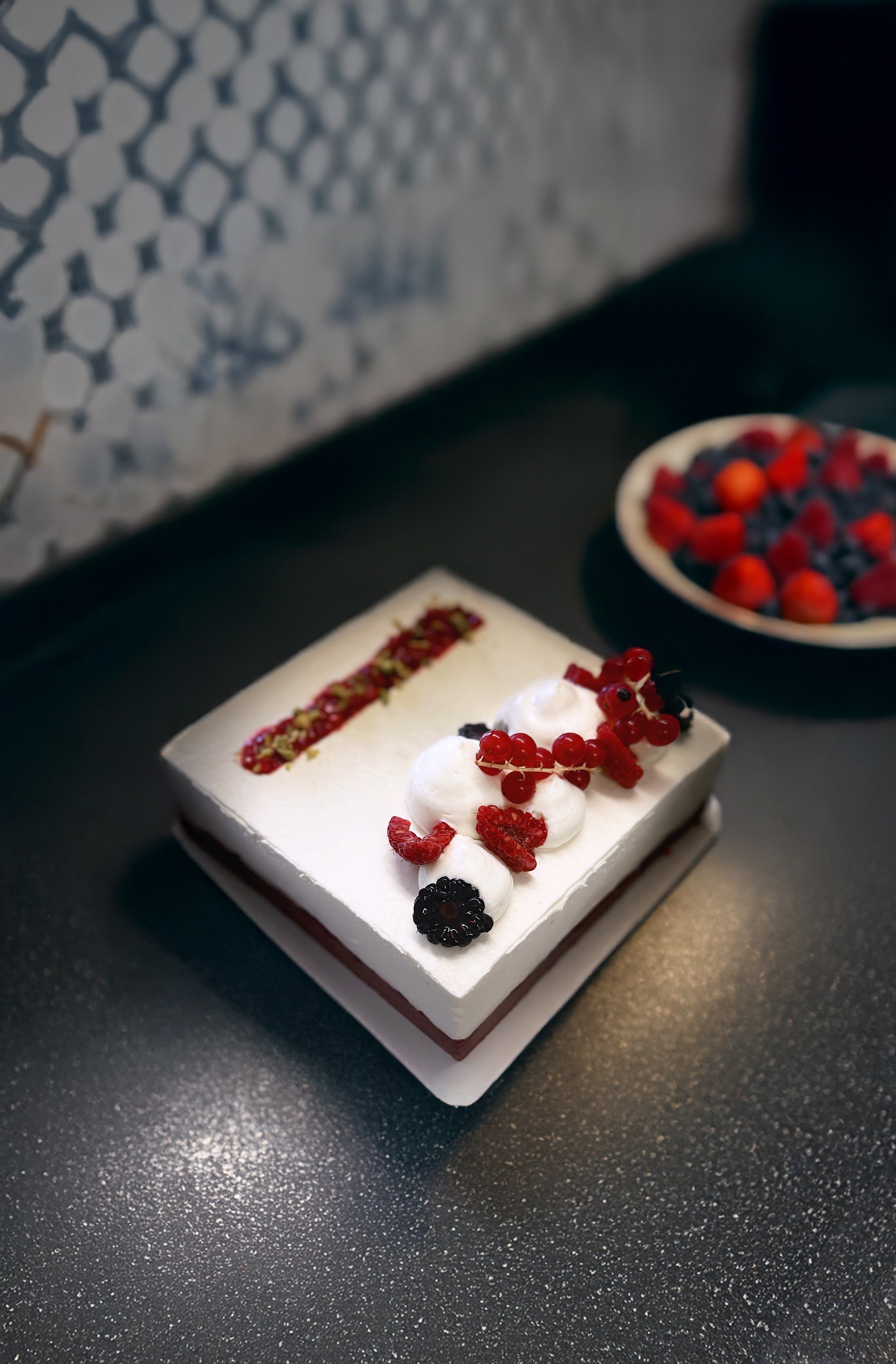 Entremet fruits rouges