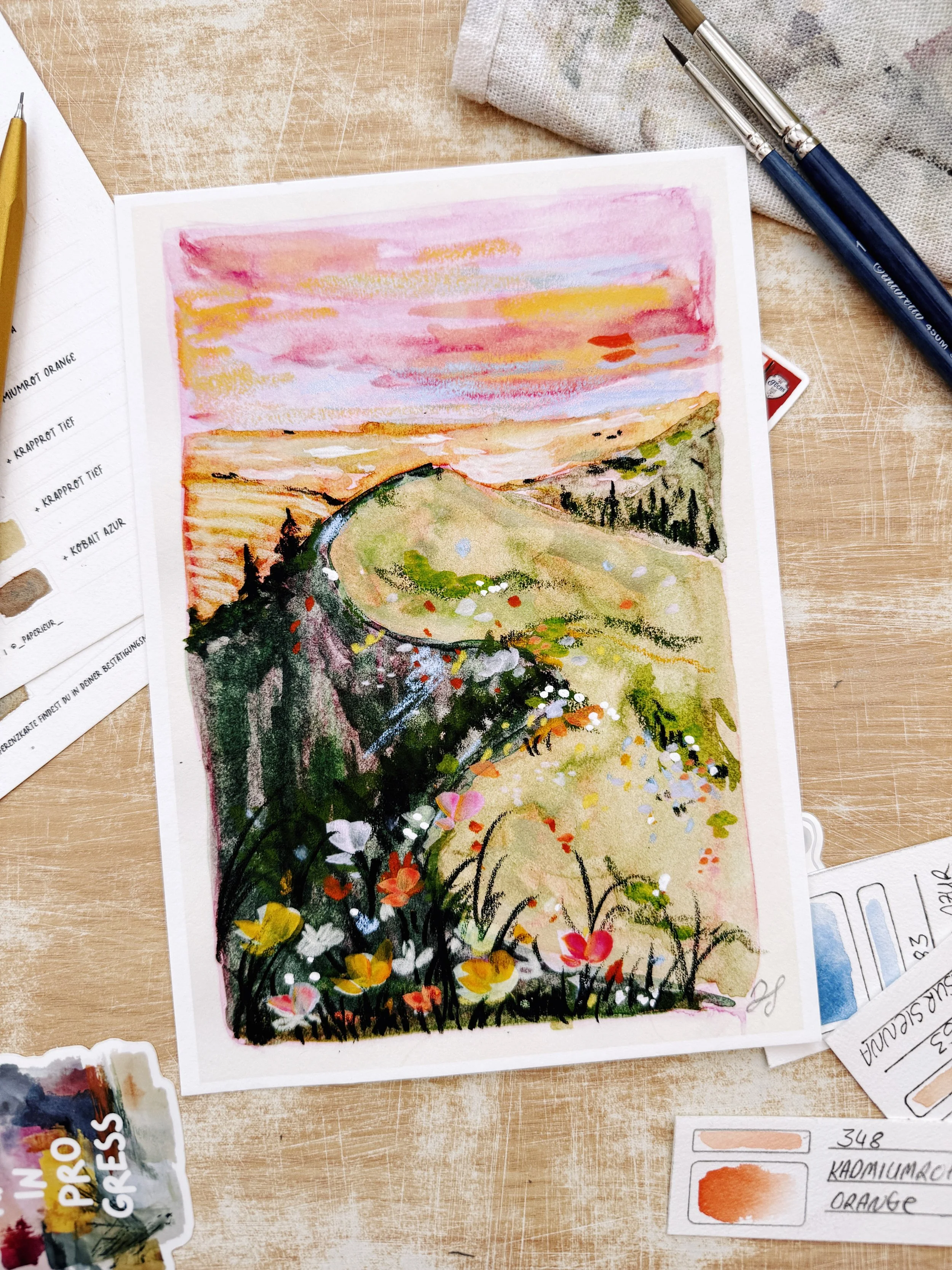 Artprint Abendwiese A5