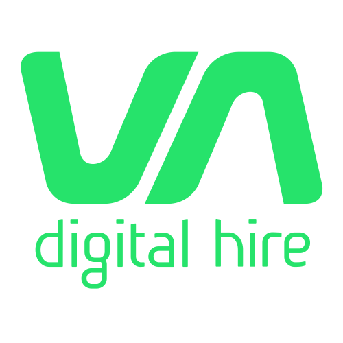 VA Digital Hire logo with green VA initials and lowercase text