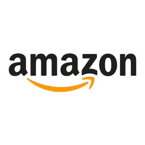 Amazon logo with the word 'amazon' in black lowercase letters and an orange arrow underlining from the 'a' to the 'z'.