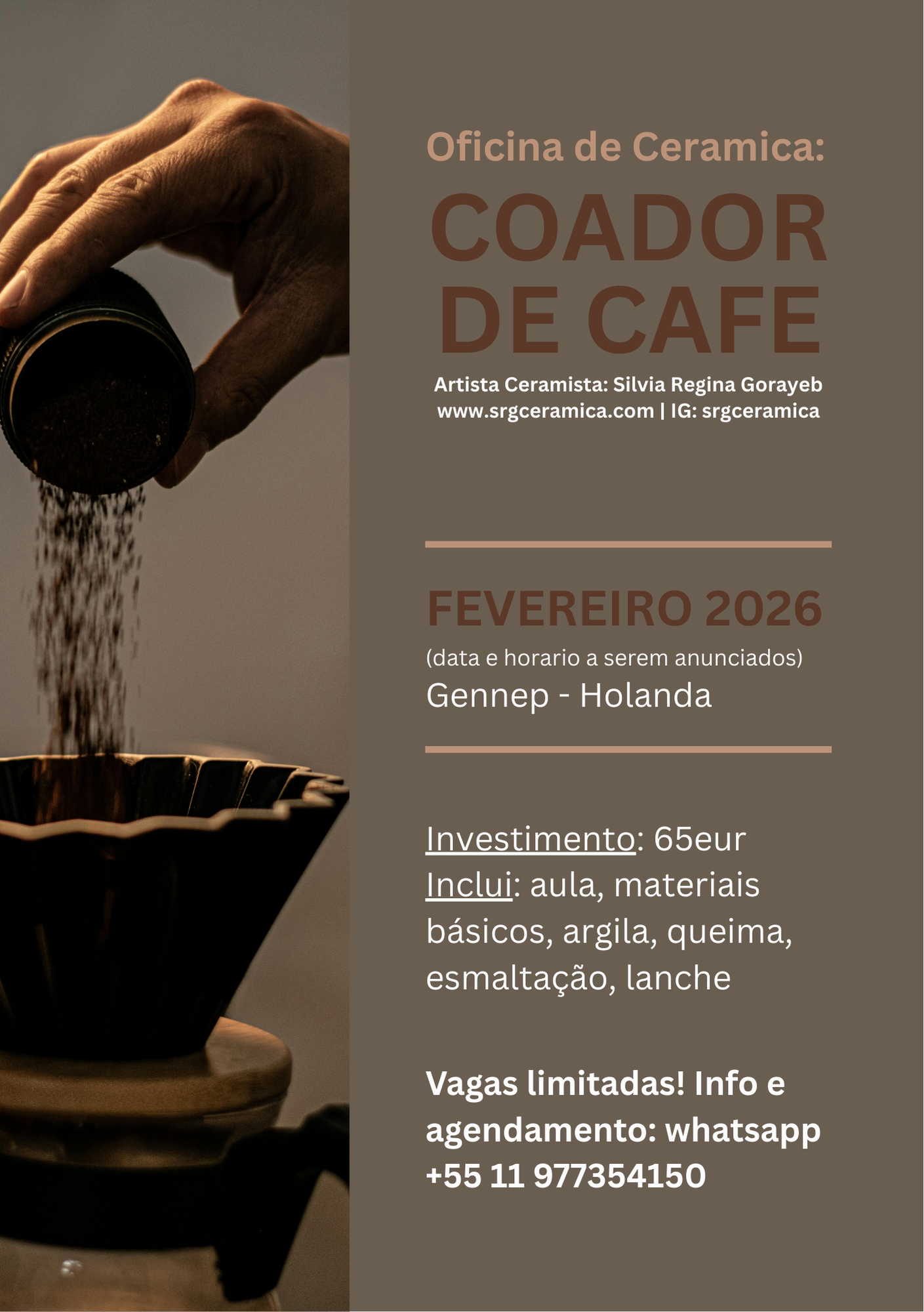 Workshop de Coador de Cafe de cerâmica em Gennep