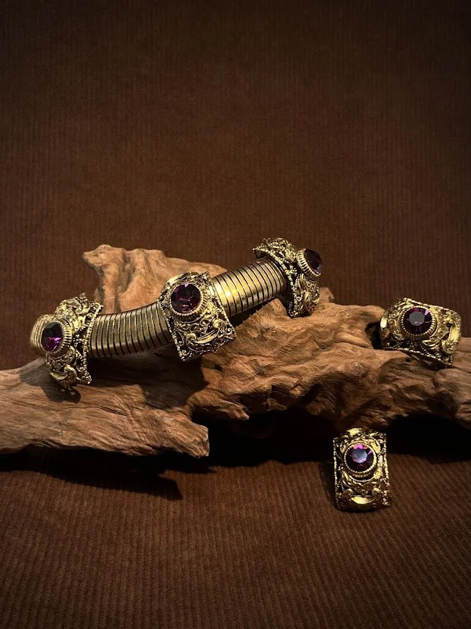 Vintage De Liguoro Opulence Necklace and Earrings Clips