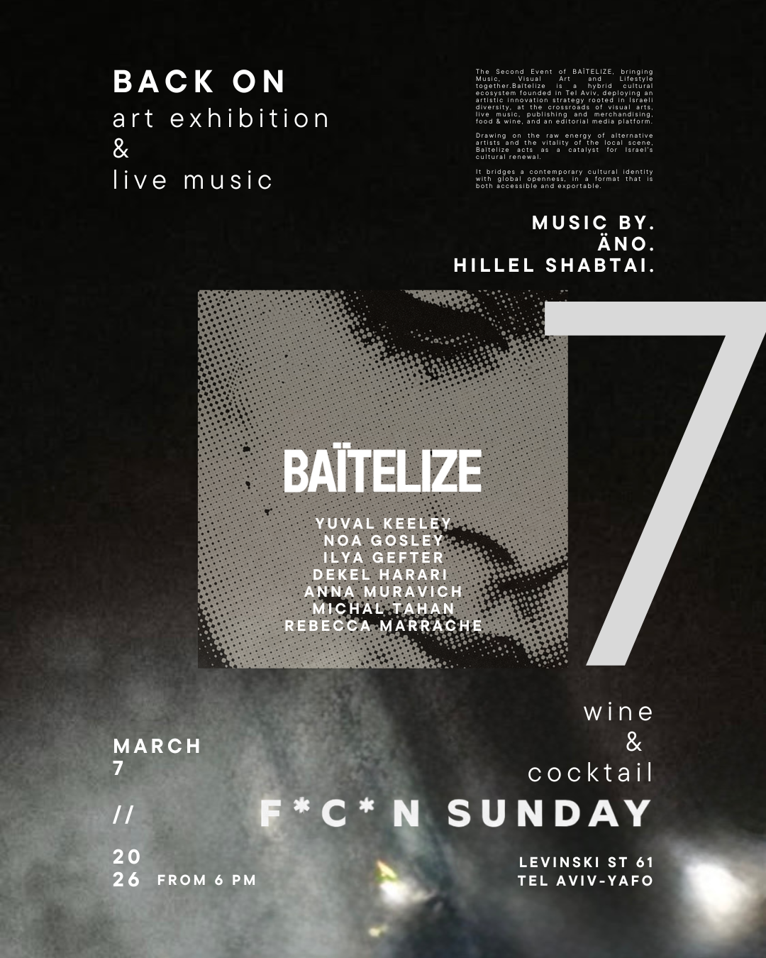 BACK ON · FCKN SUNDAY · mars 7 · 2026