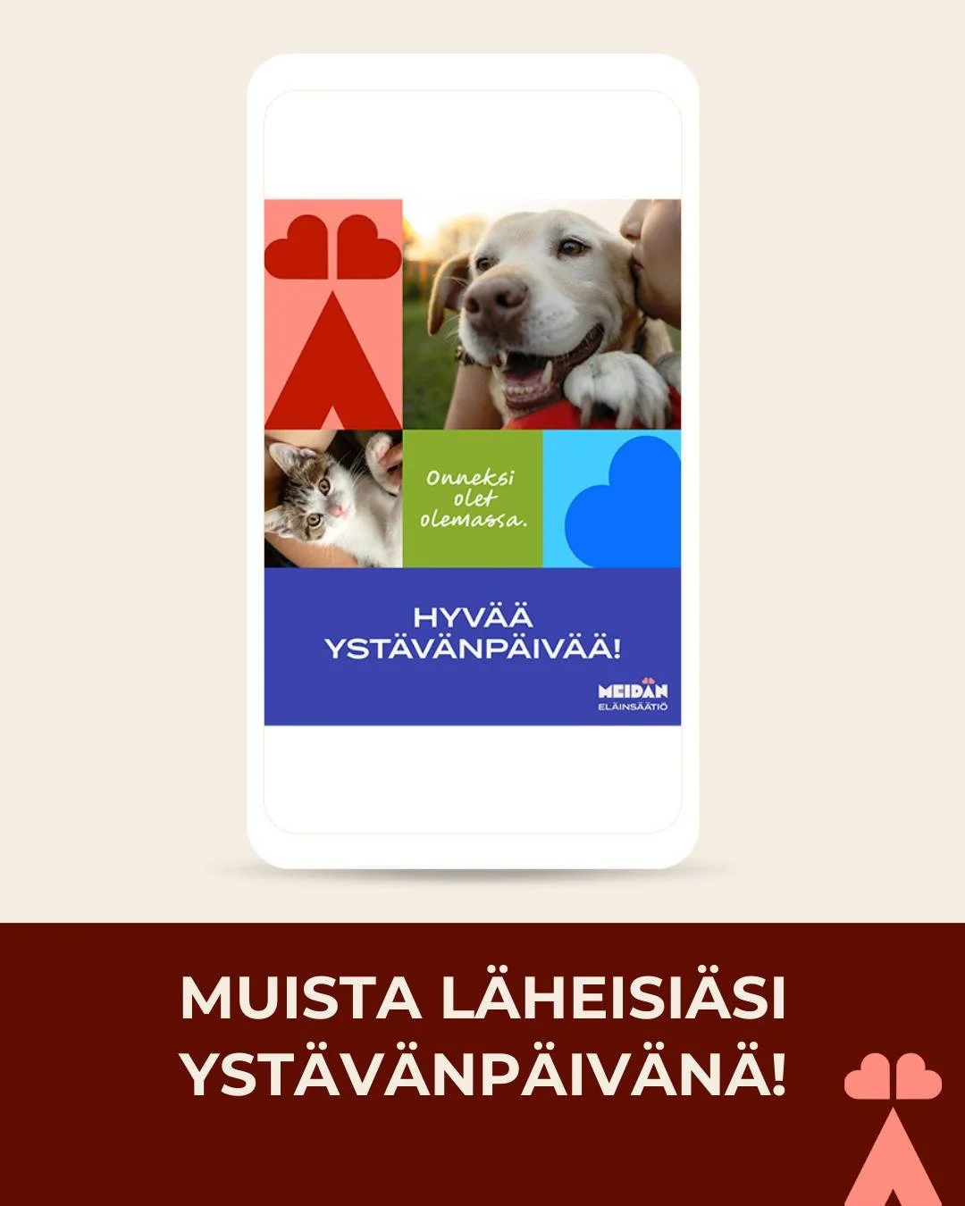 Ilahduta l&auml;heisi&auml;si Meid&auml;n El&auml;ins&auml;&auml;ti&ouml;n s&auml;hk&ouml;isell&auml; yst&auml;v&auml;np&auml;iv&auml;kortilla 💛
Yhdell&auml; kortilla ilahdutat monia &ndash; syd&auml;mellisell&auml; ja hyv&auml;&auml; tekev&auml;ll&