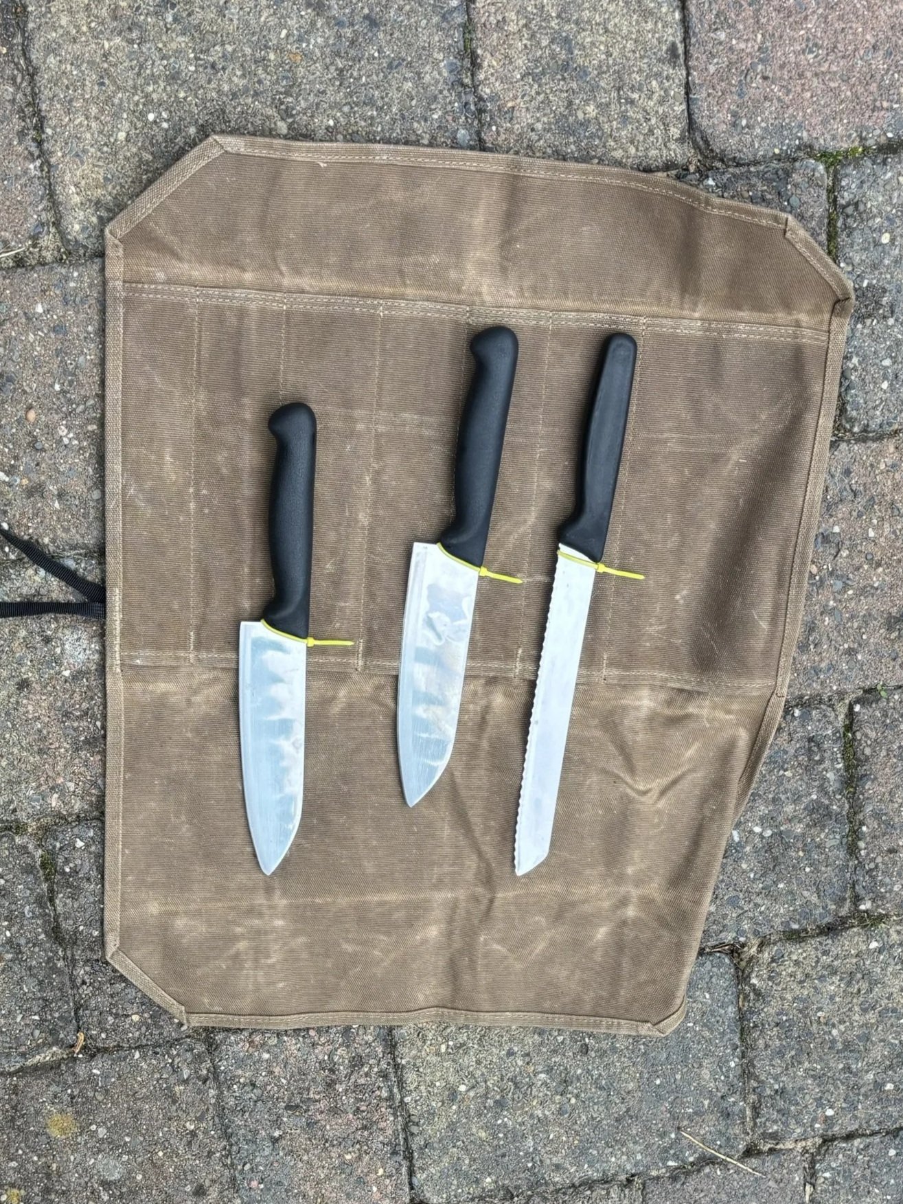 3 kitchen knives sharpened by Blunt Solutions