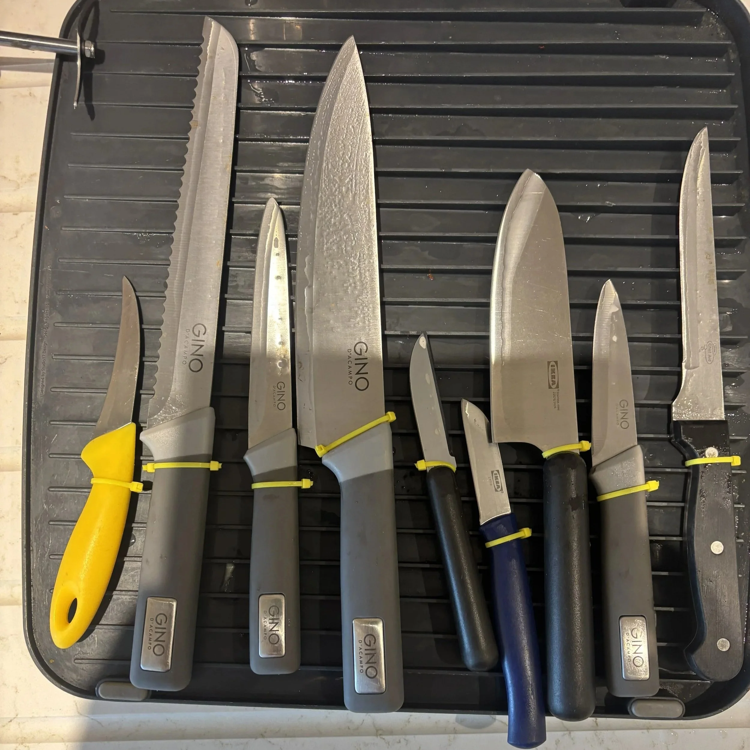 A set of high quality professionally sharpened kitchen knives including a serrated knife | Mynytho, Pwllhelli, Gwynedd, North Wales