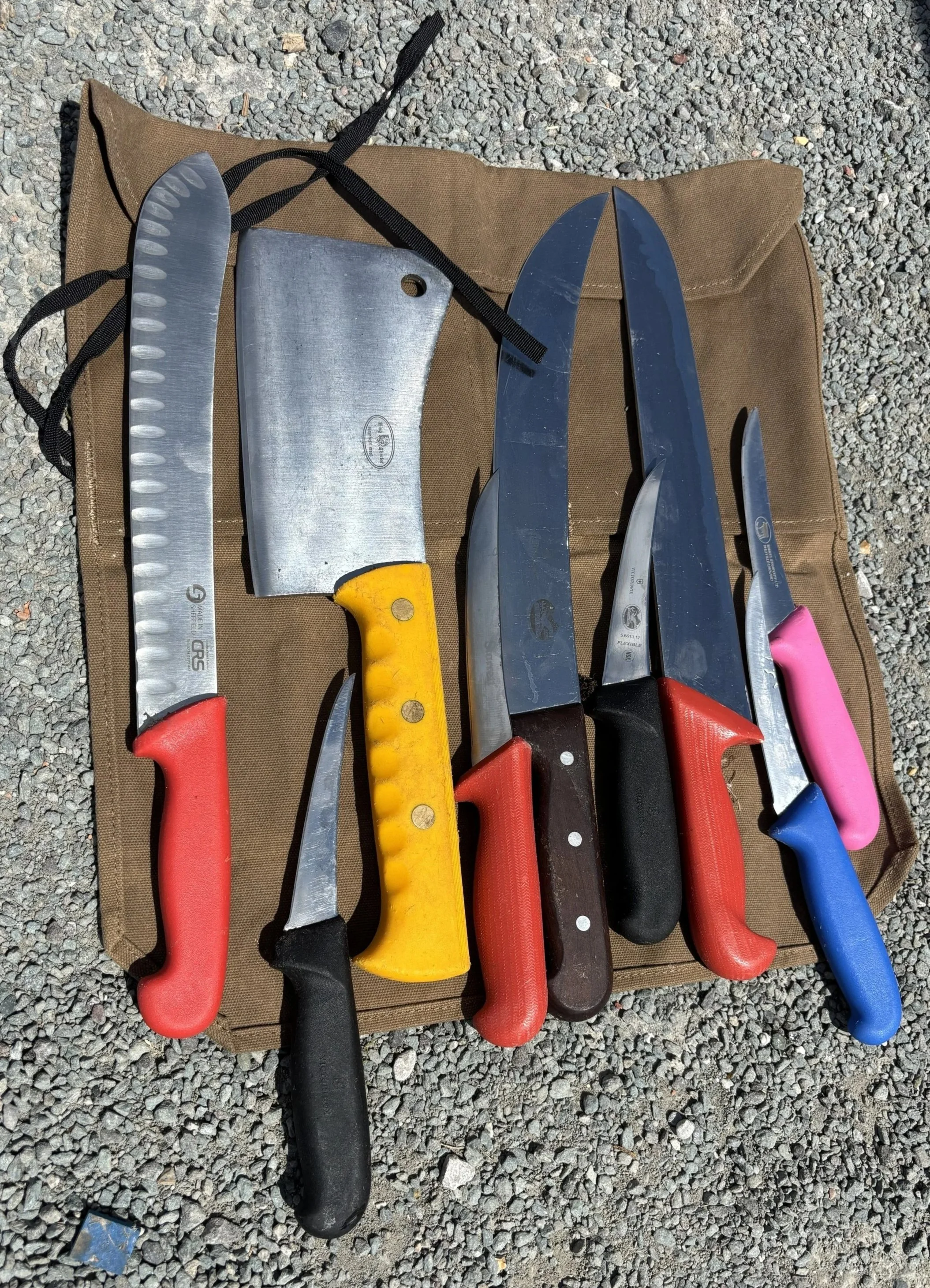 Butchers' knives sharpened in Mottram St Andrew in the heart of the golden triangle of Wilmslow, Alderley Edge, and Prestbury