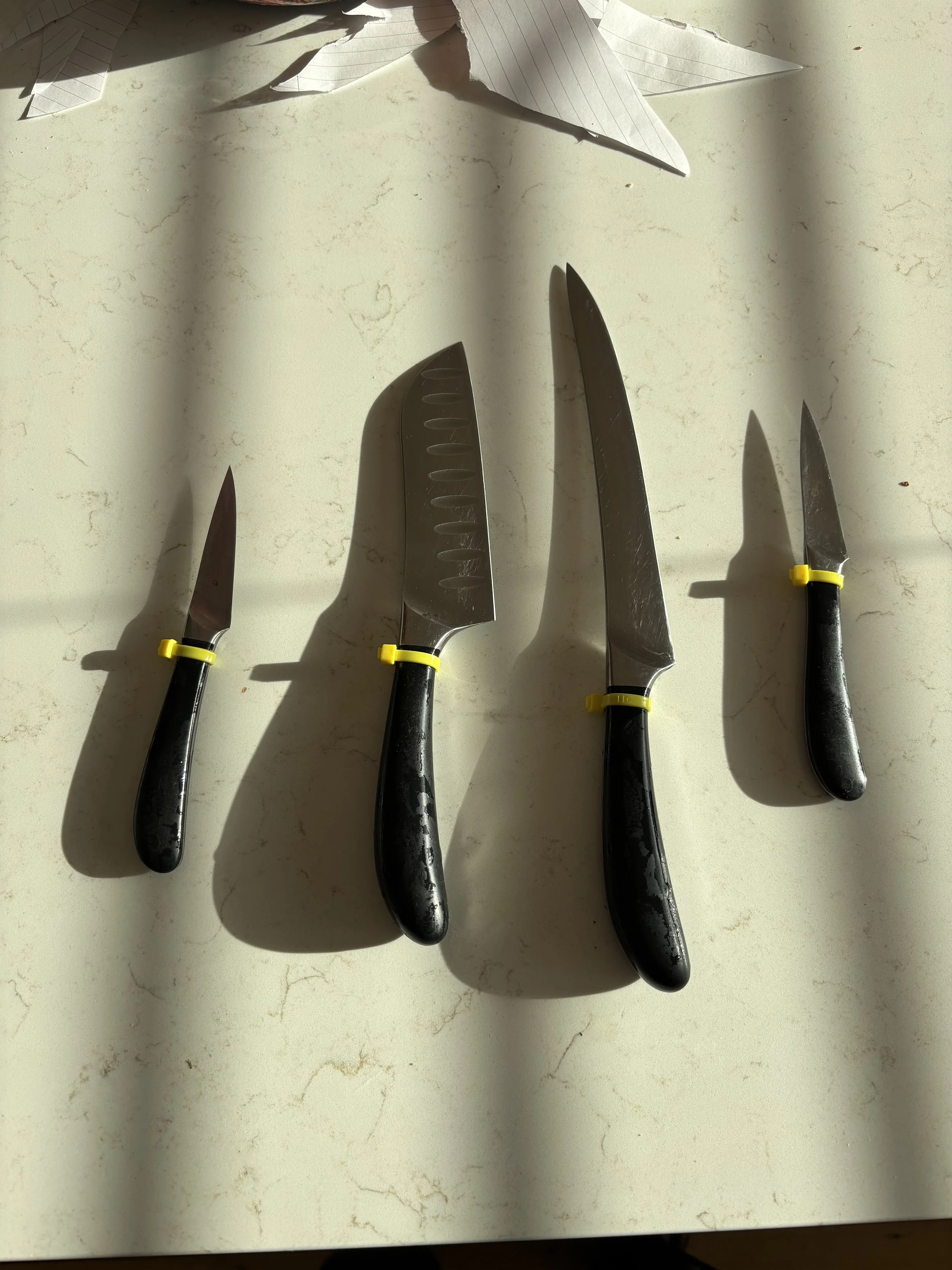 4 Sharpened Kitchen Knives