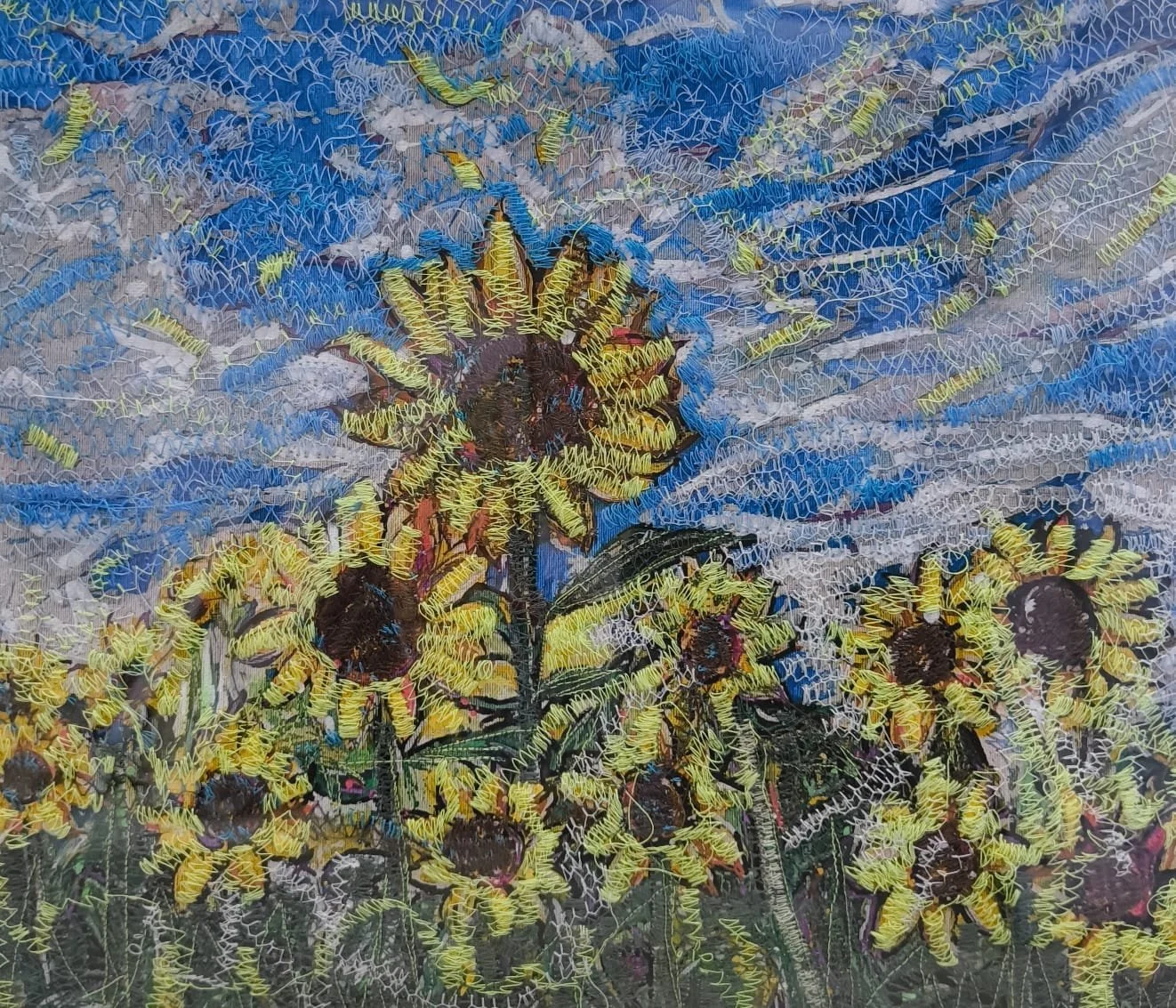 North Coast Sunflowers In Thread