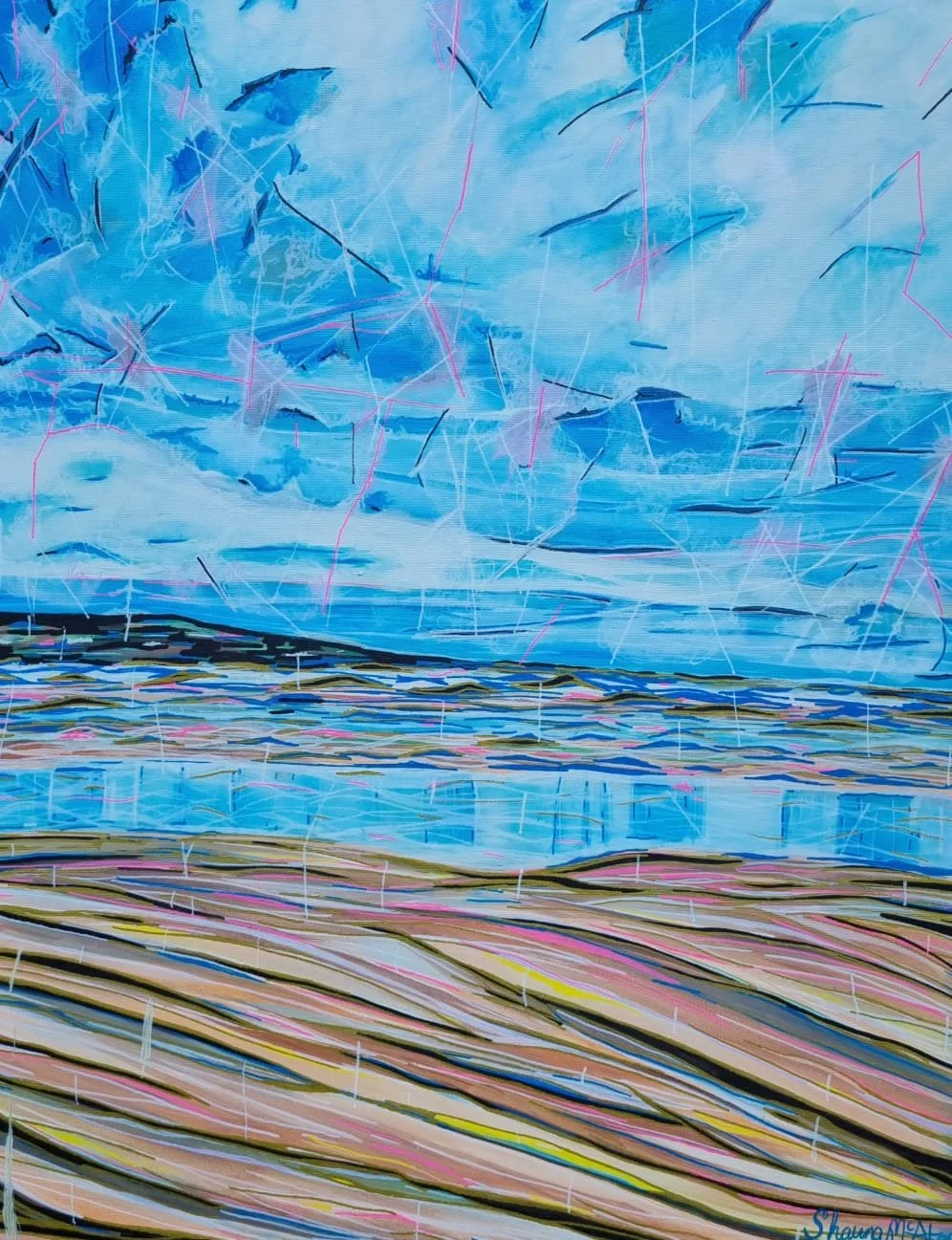 Benone Beach With A Glimpse Of Donegal