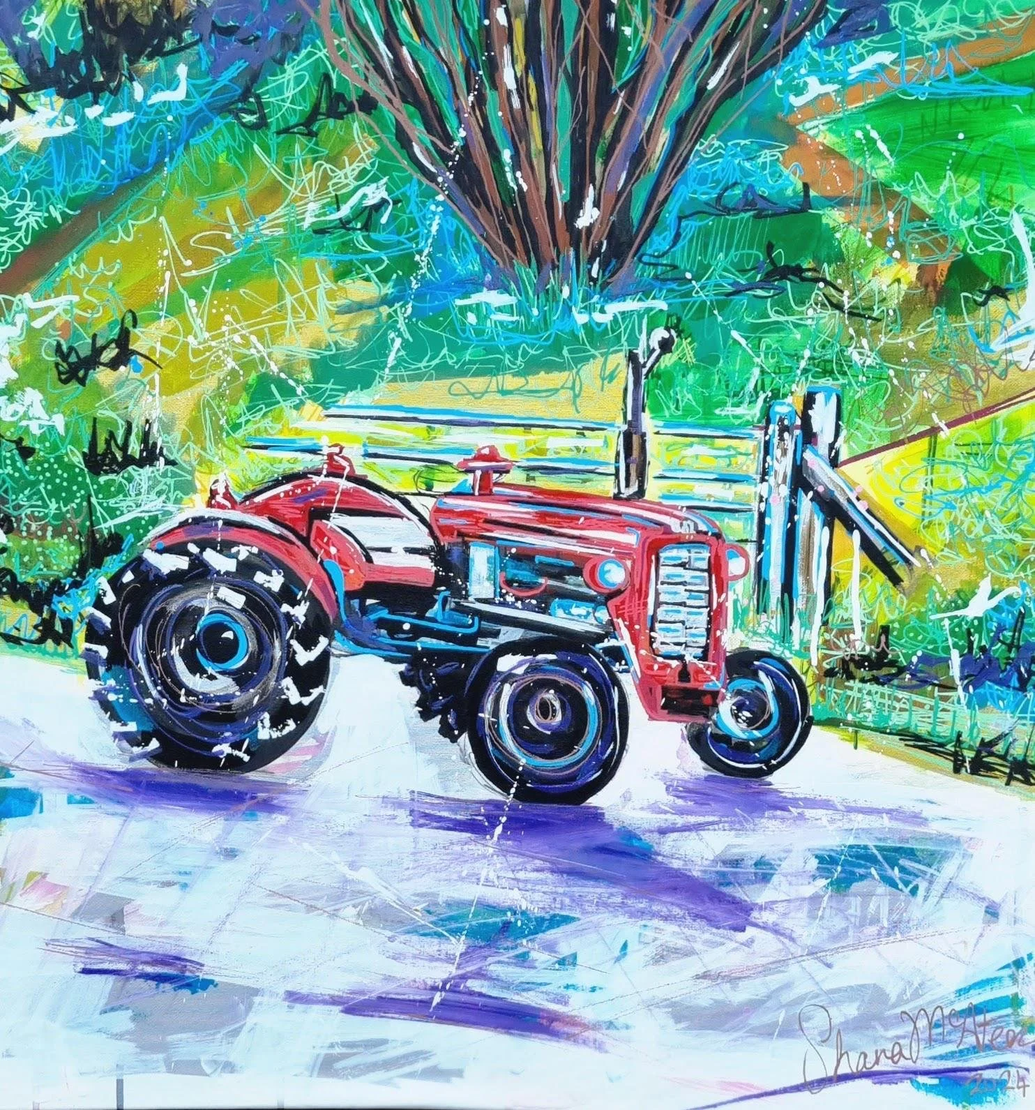 Patsy's Tractor Art Print