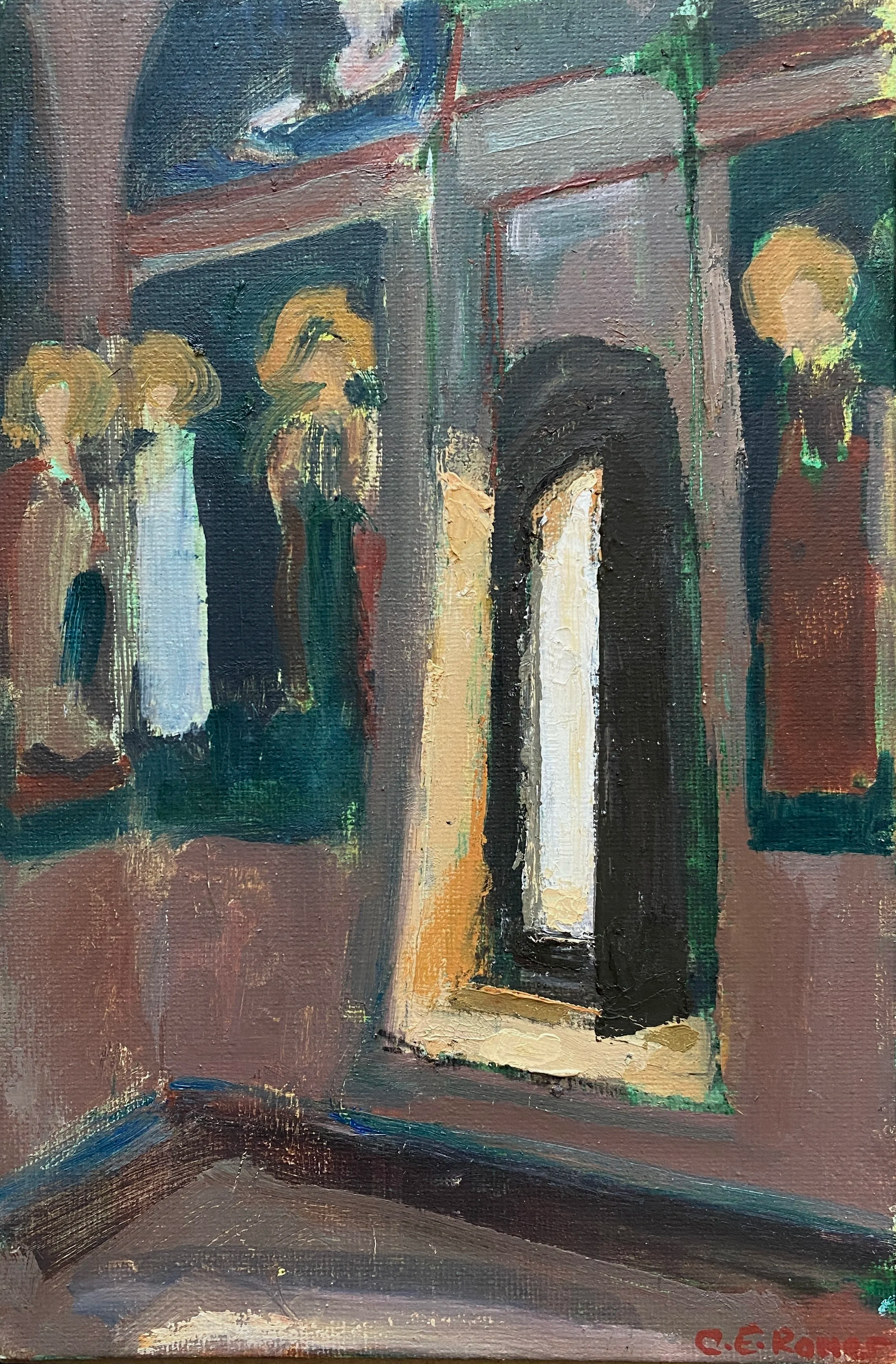 CHURCH DOOR ZWZE MONASTERY, NORTH MACEDONIA, oil on canvas, 24x16cm SOLD