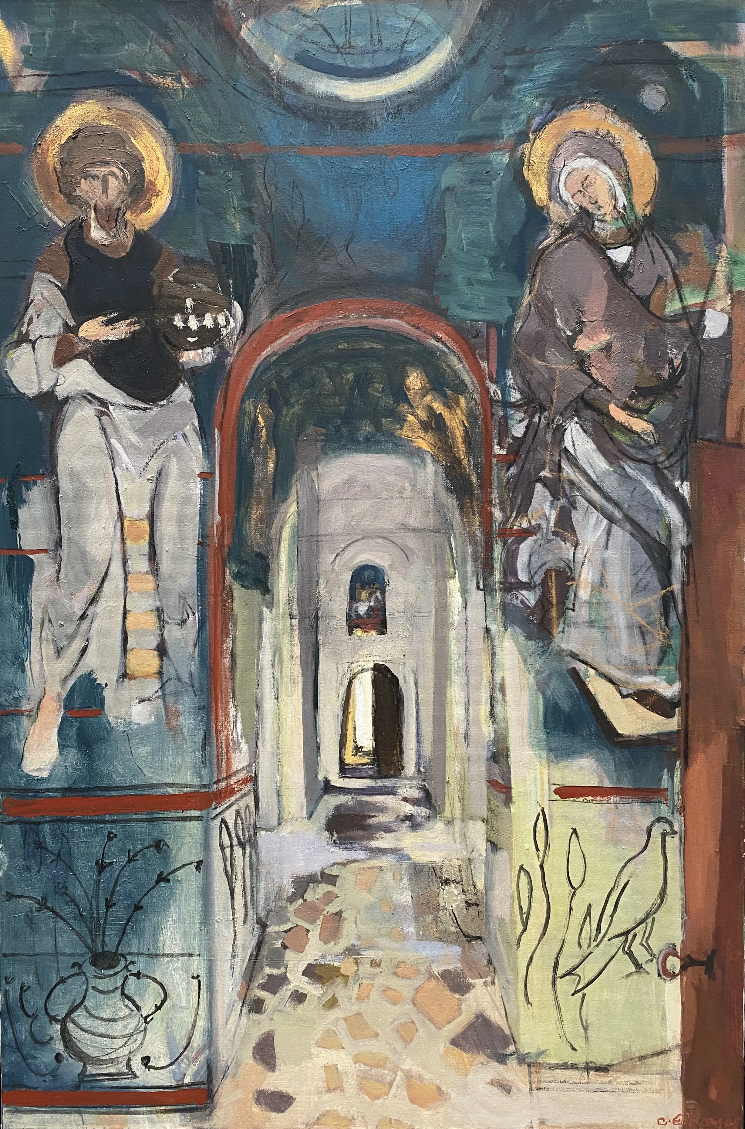 ELUSA MONASTERY, NORTH MACEDONIA, oil on canvas, 91x61cm	