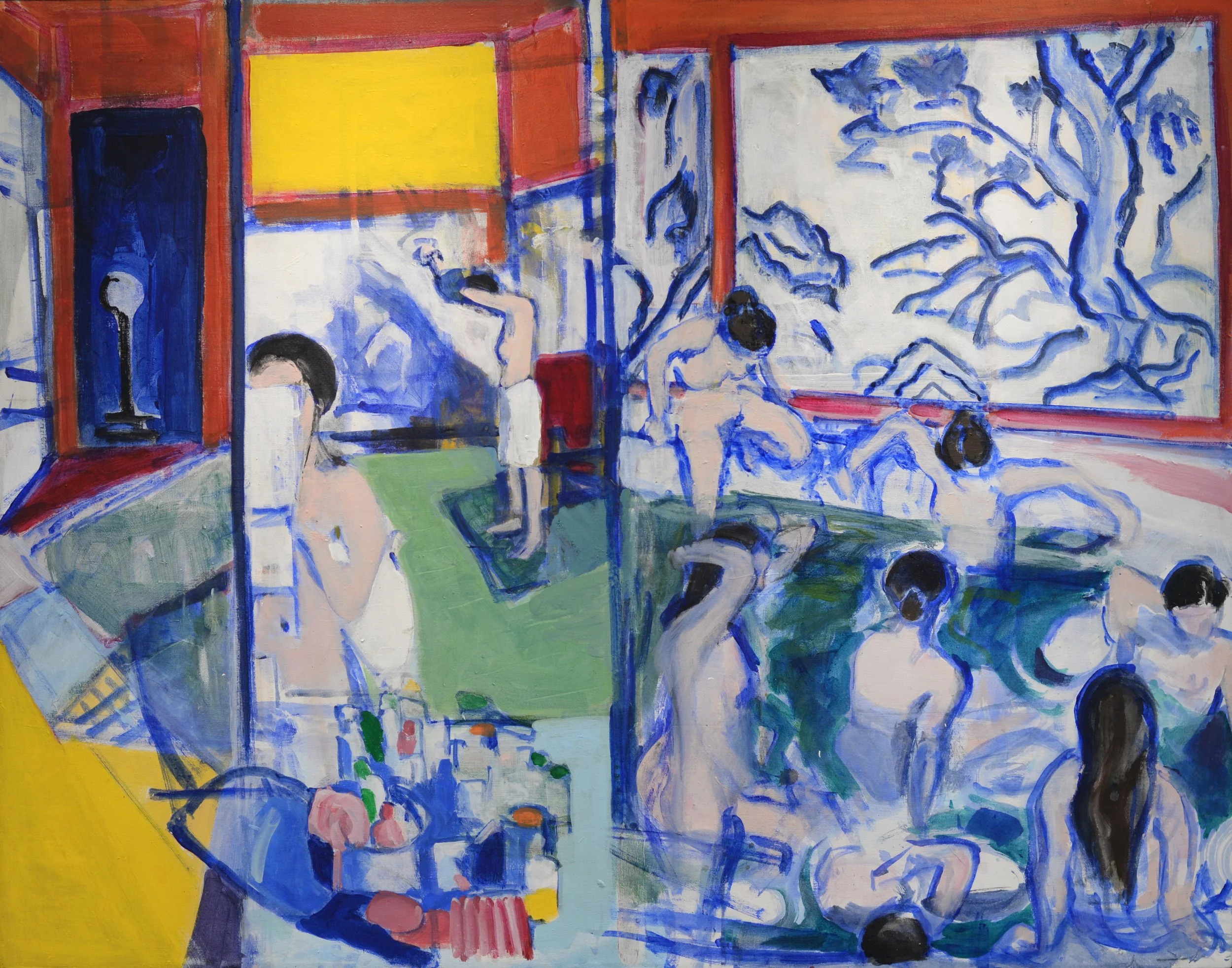 Onsen, Japan,
Oil & Acrylic on Canvas, 150cm x 117cm