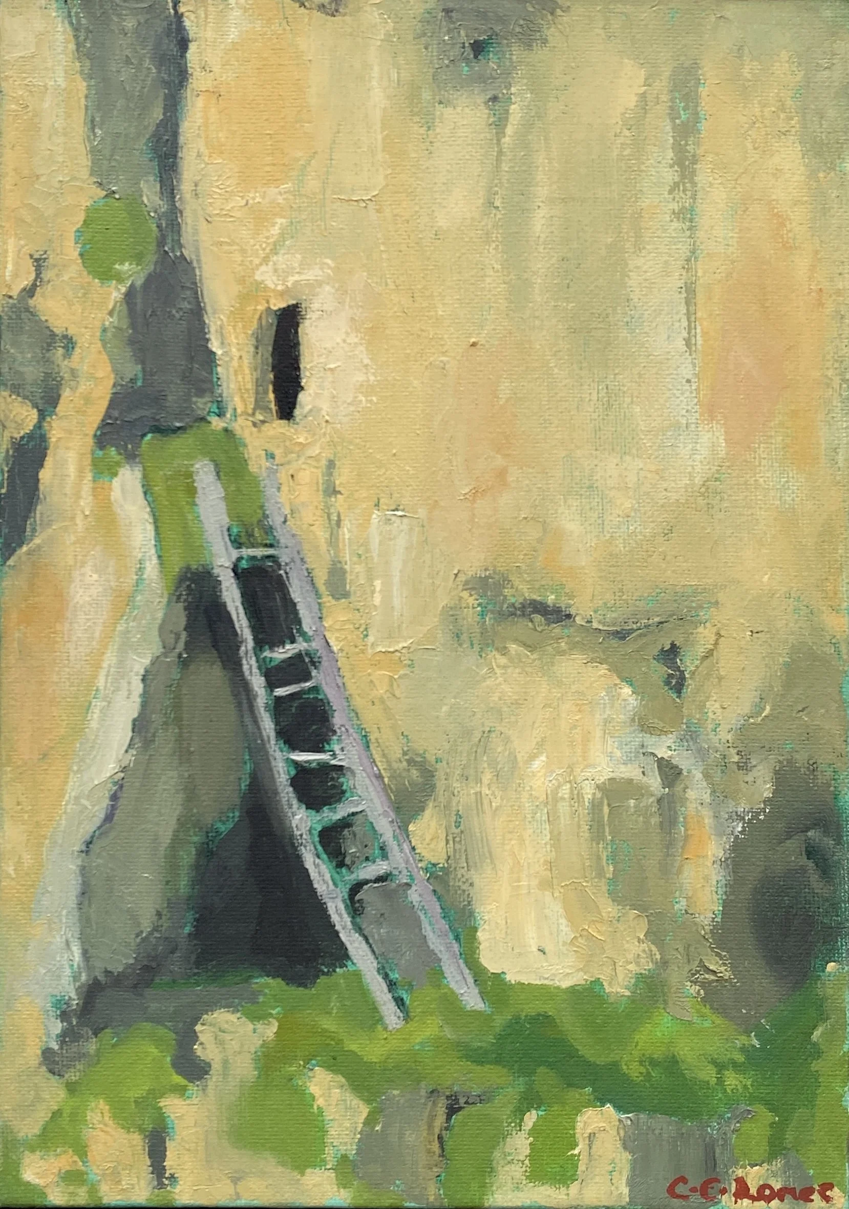 HERMIT’S DWELLING, NORTH MACEDONIA, oil on board, 27x19cm SOLD