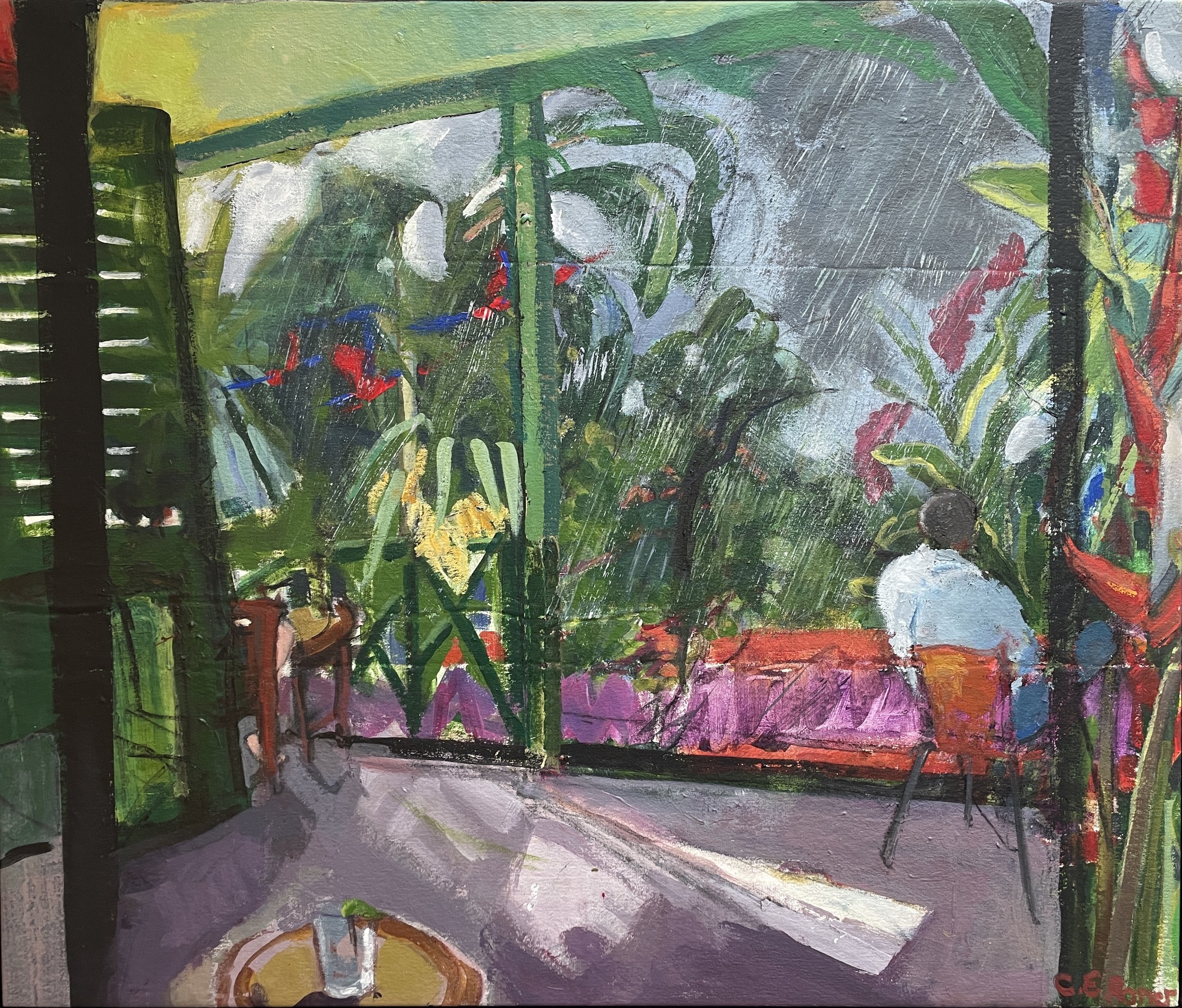 Tropical Storm, Suriname,
Oil & acrylic on canvas, 76x95cm