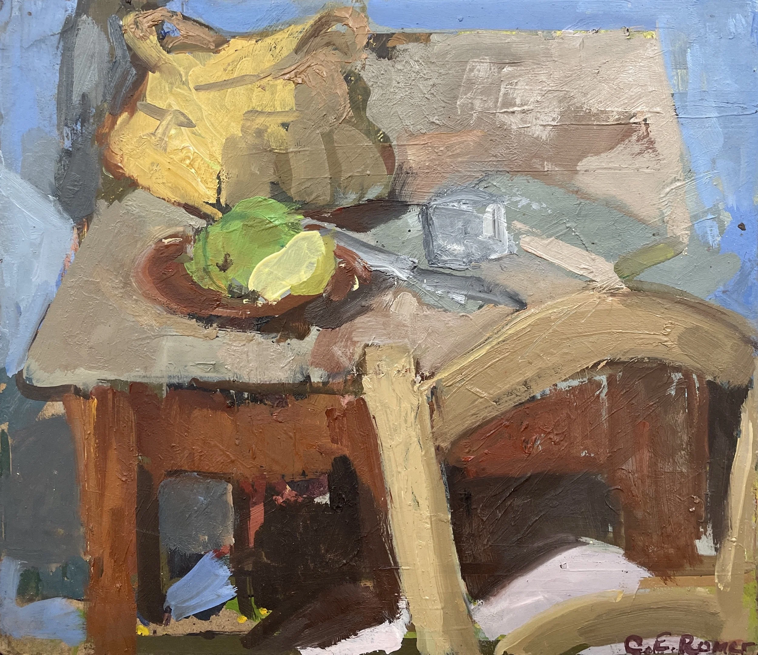 Still Life, Gavàs, Pyrenees,
Oil on board, 26x30cm