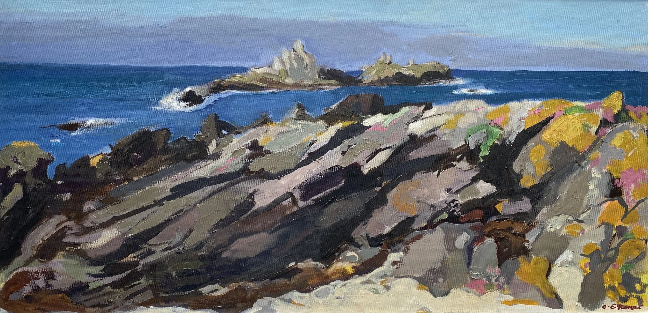 RENNIES ISLAND, SOUTH DEVON, oil on canvas, 40x80cm SOLD