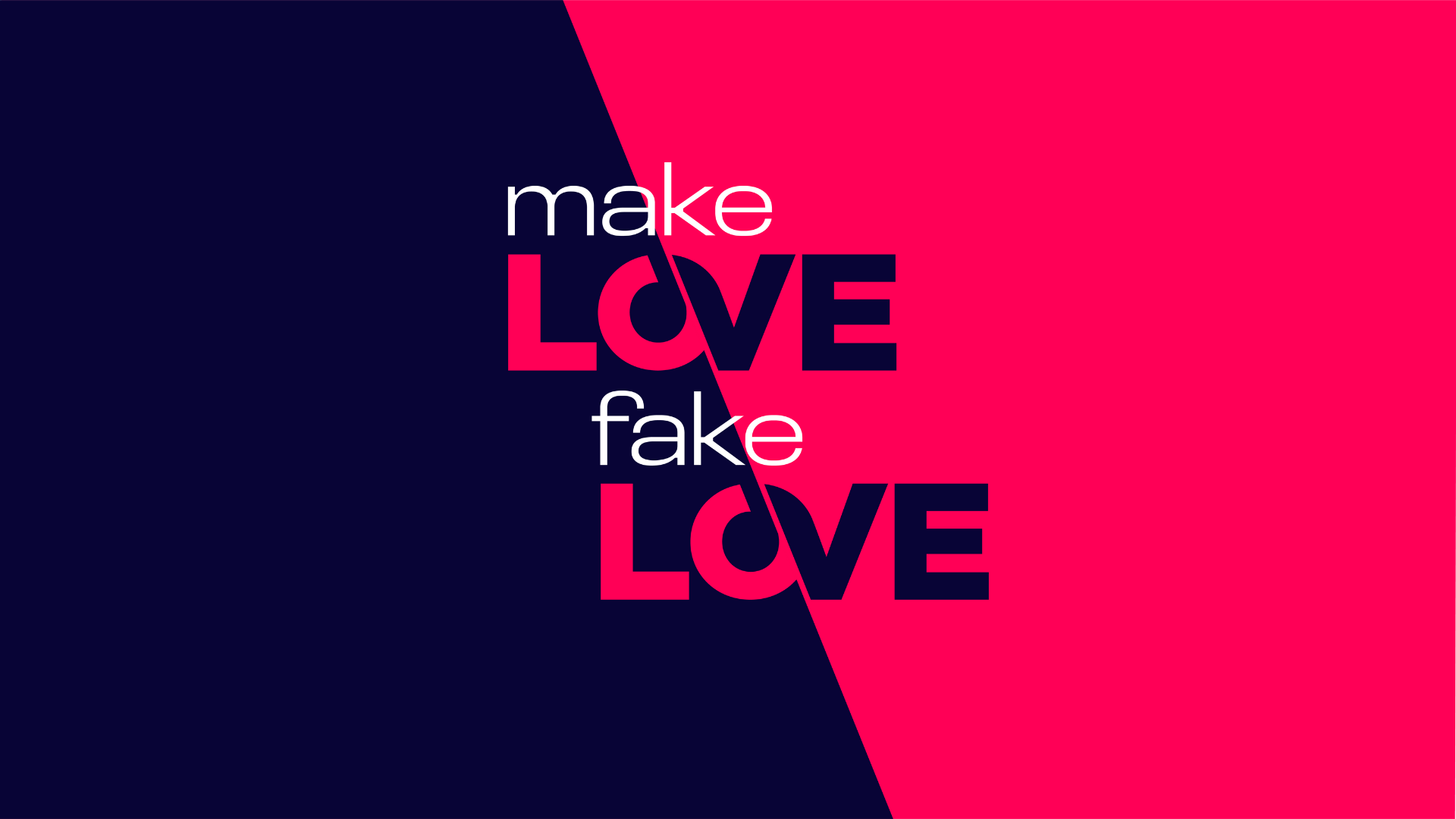 Logo von "Make Love Fake Love"