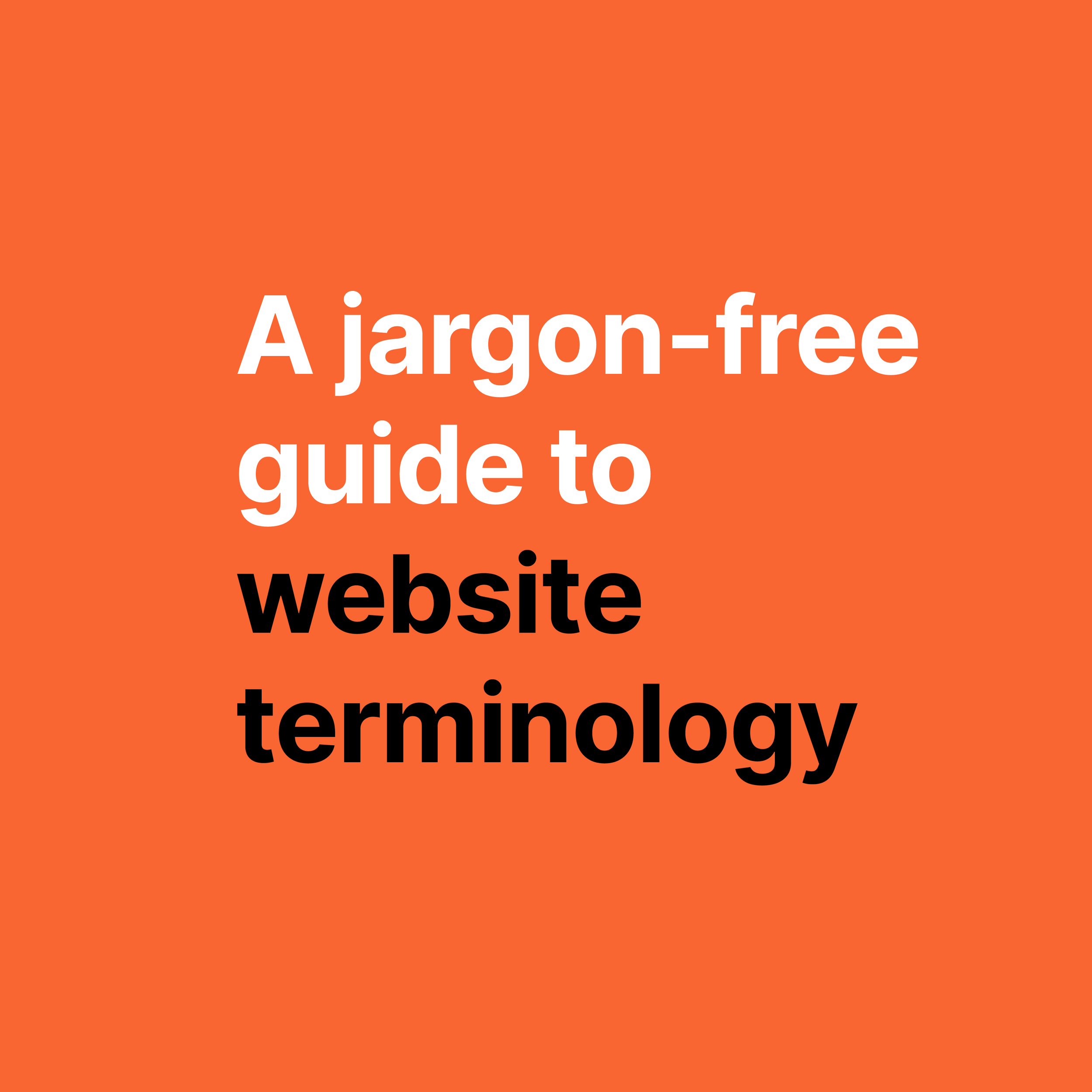 Guide to website terminology