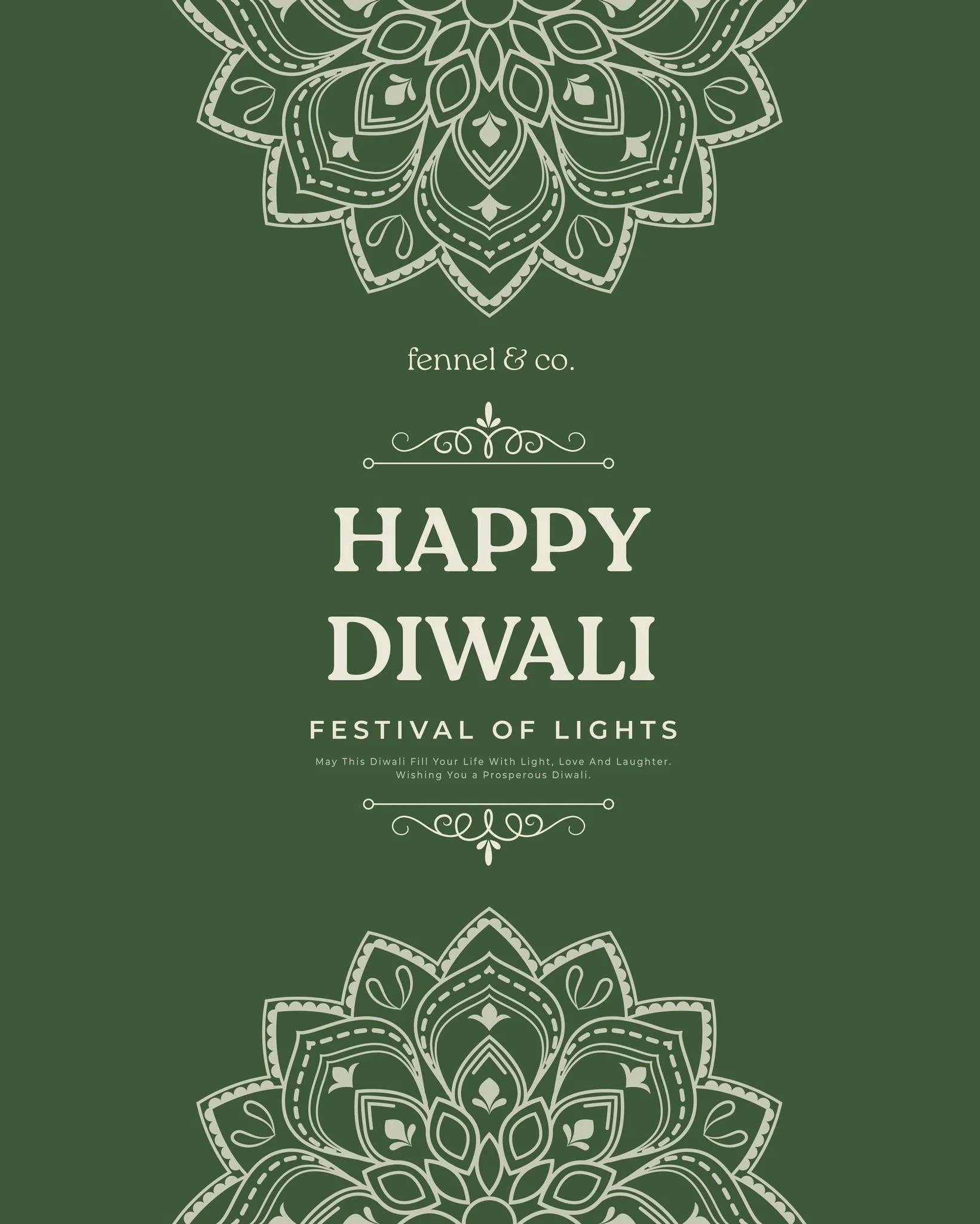 Fennel & Co wishes you a bright and abundant Deepavali, Selamat menyambut hari Deepavali daripada kami di Fennel & Co.
Notice : 
We remain open as per usual tomorrow, have a wonderful holiday everyone :)