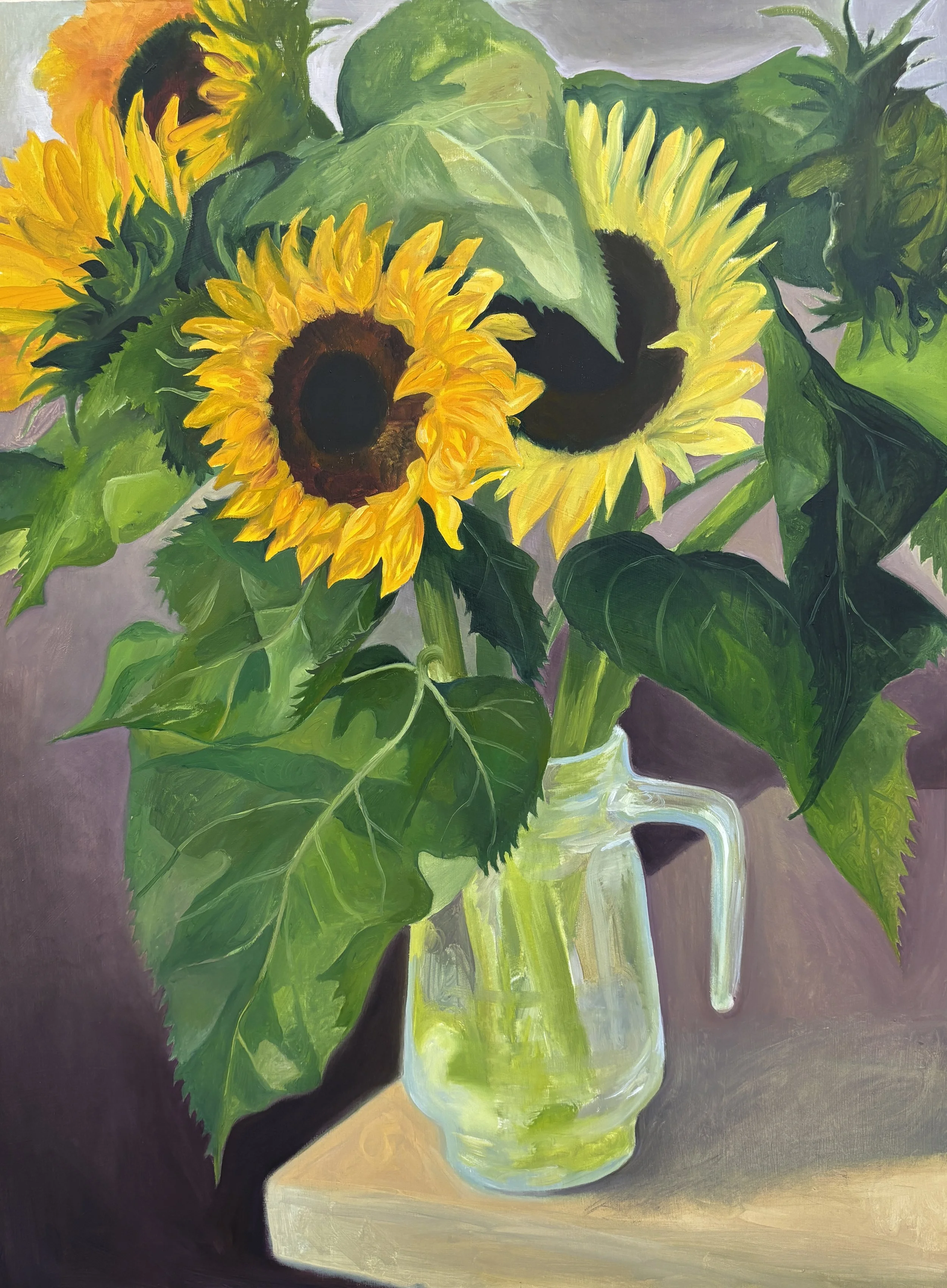 sunflowers 70 x 55 oil on board .jpg