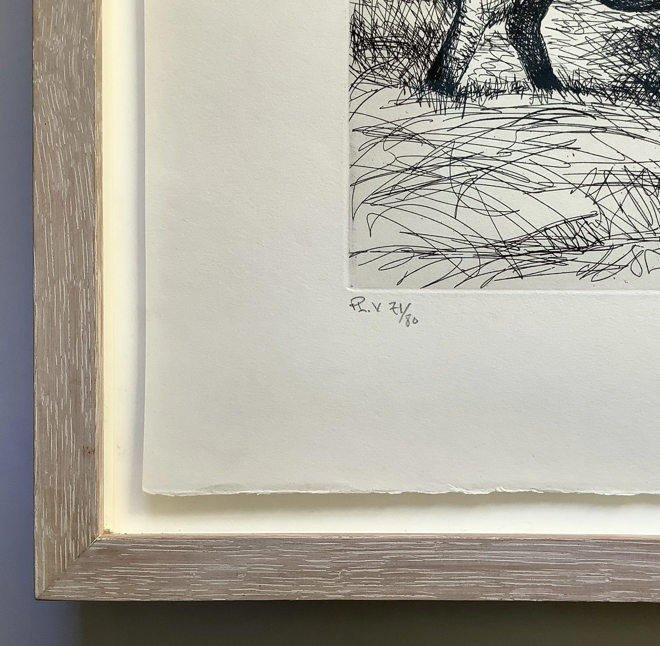 Washed oak frame