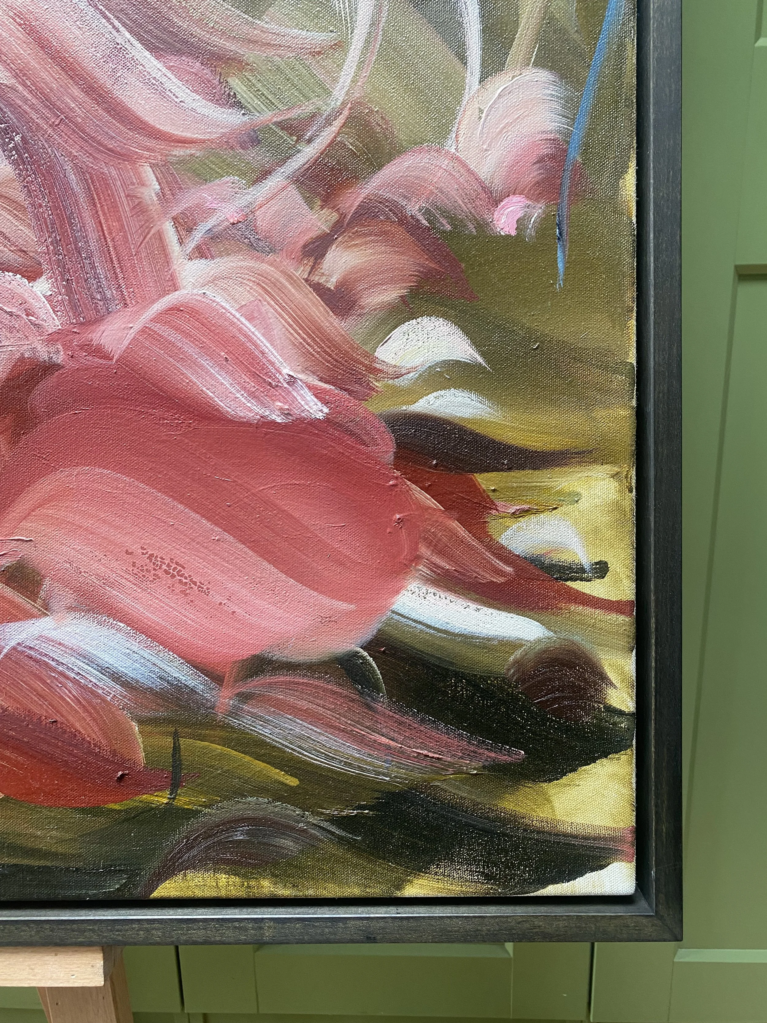 Dark stained tulip wood shadow frame