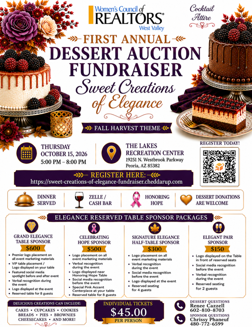 Women's Council of Realtors West Valley Dessert Auction