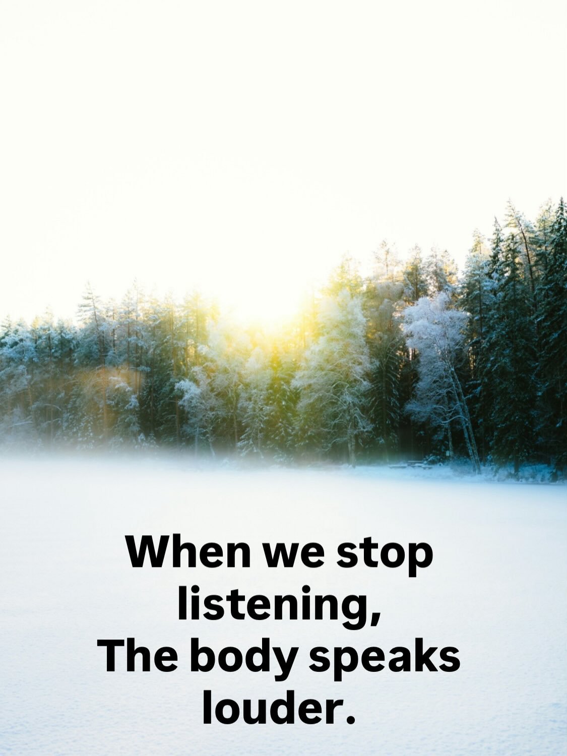 So many of us are used to pushing through - even when the body is asking for something else.
Not another solution.
Just listening.
I&rsquo;ve shared another reflection on what happens when we stop listening, and what it might invite us into. Link in 