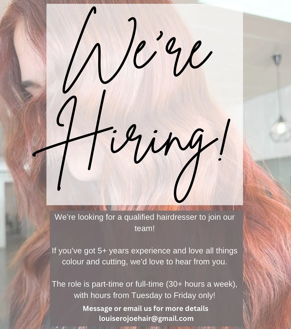 Rojoe Hair is expanding and looking for a qualified hairdresser to join the team!✨ 

Email for more details!