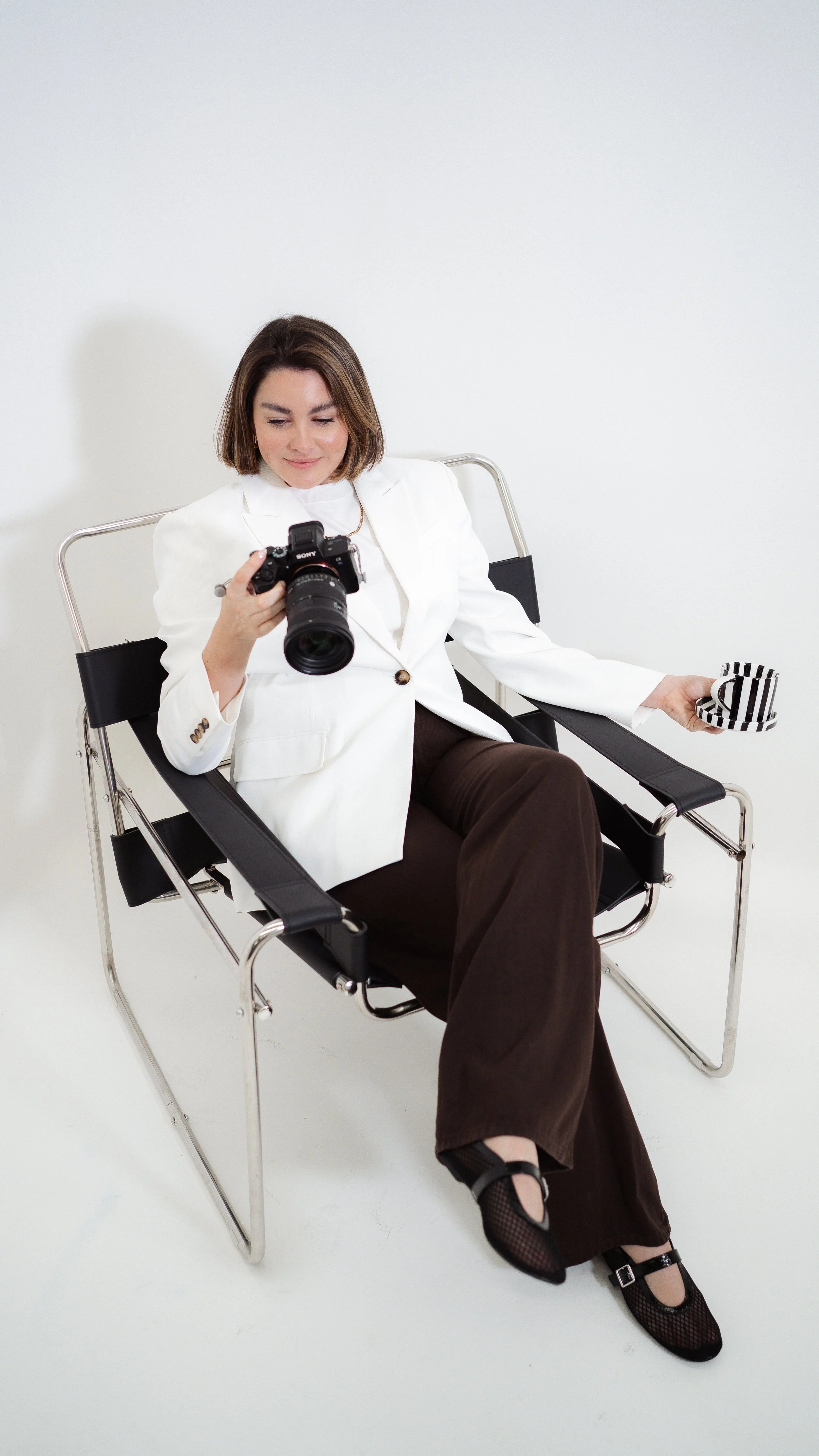 Creative production studio capturing content for social media marketing