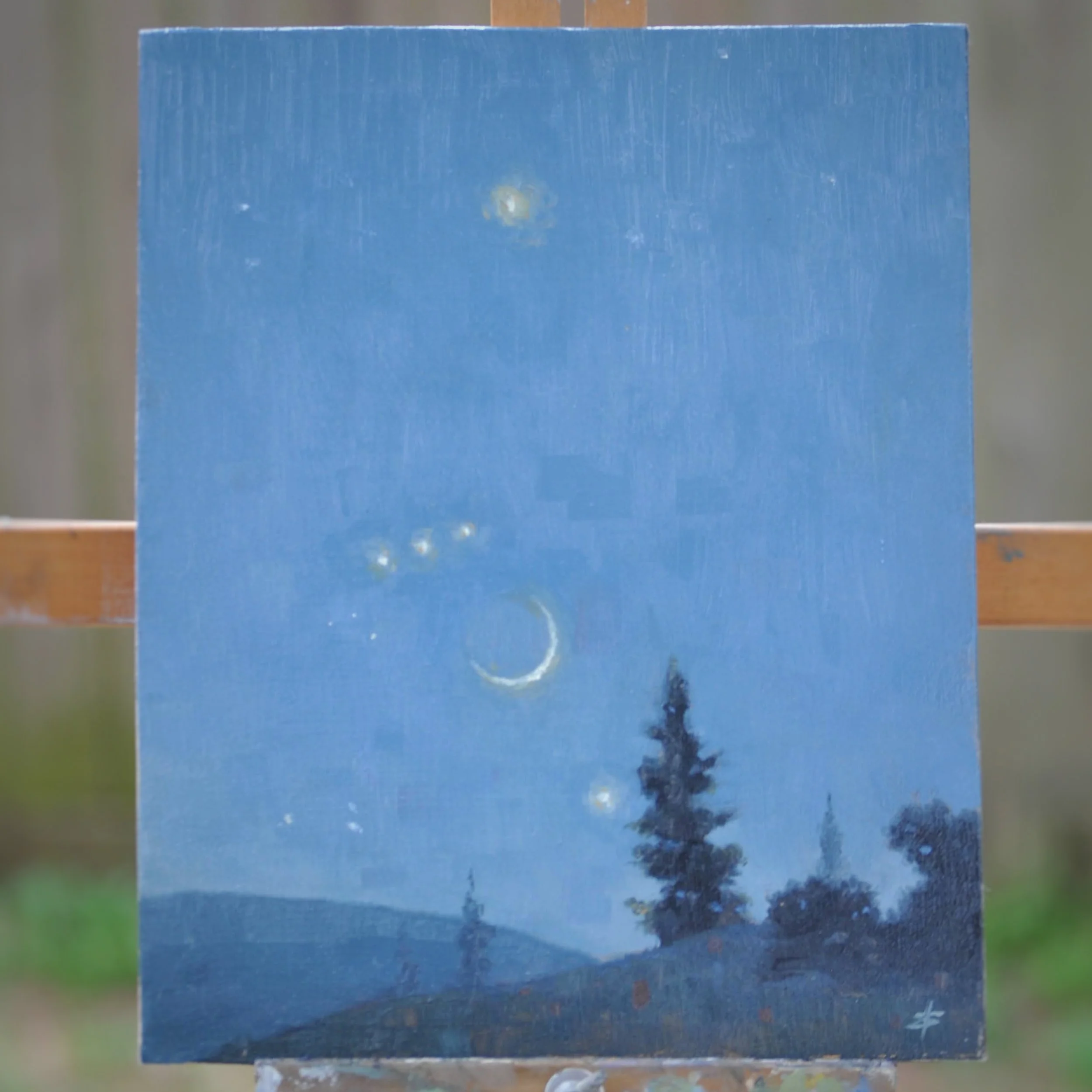 Night Study No. 1 |
Oil on Panel, 8 x 10 Inches |
$90, Available. |
If you are interested in purchasing this artwork, please contact the artist.
averystandardfineart@gmail.com
