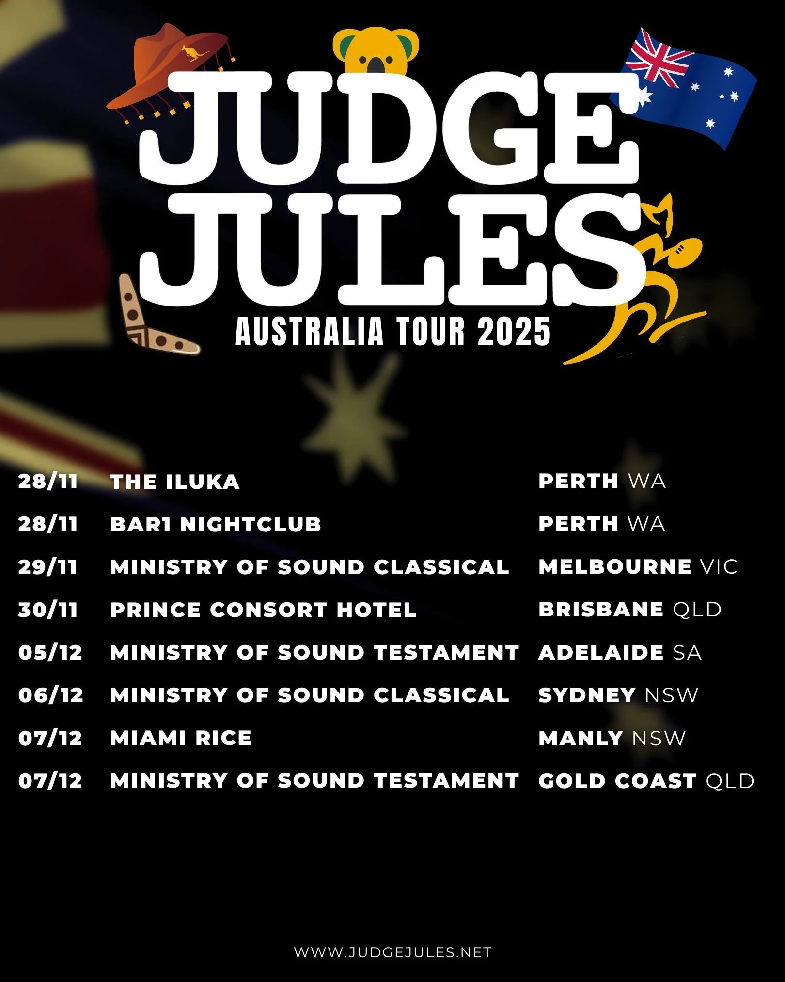 Australia I'm here‼️

The Australia tour kicks off now &ndash; Perth, Melbourne, Brisbane, Adelaide, Sydney, Manly, and Gold Coast, I&rsquo;m coming for you. Let&rsquo;s make it loud, let&rsquo;s make it unforgettable!

See you on the dancefloor👌

#