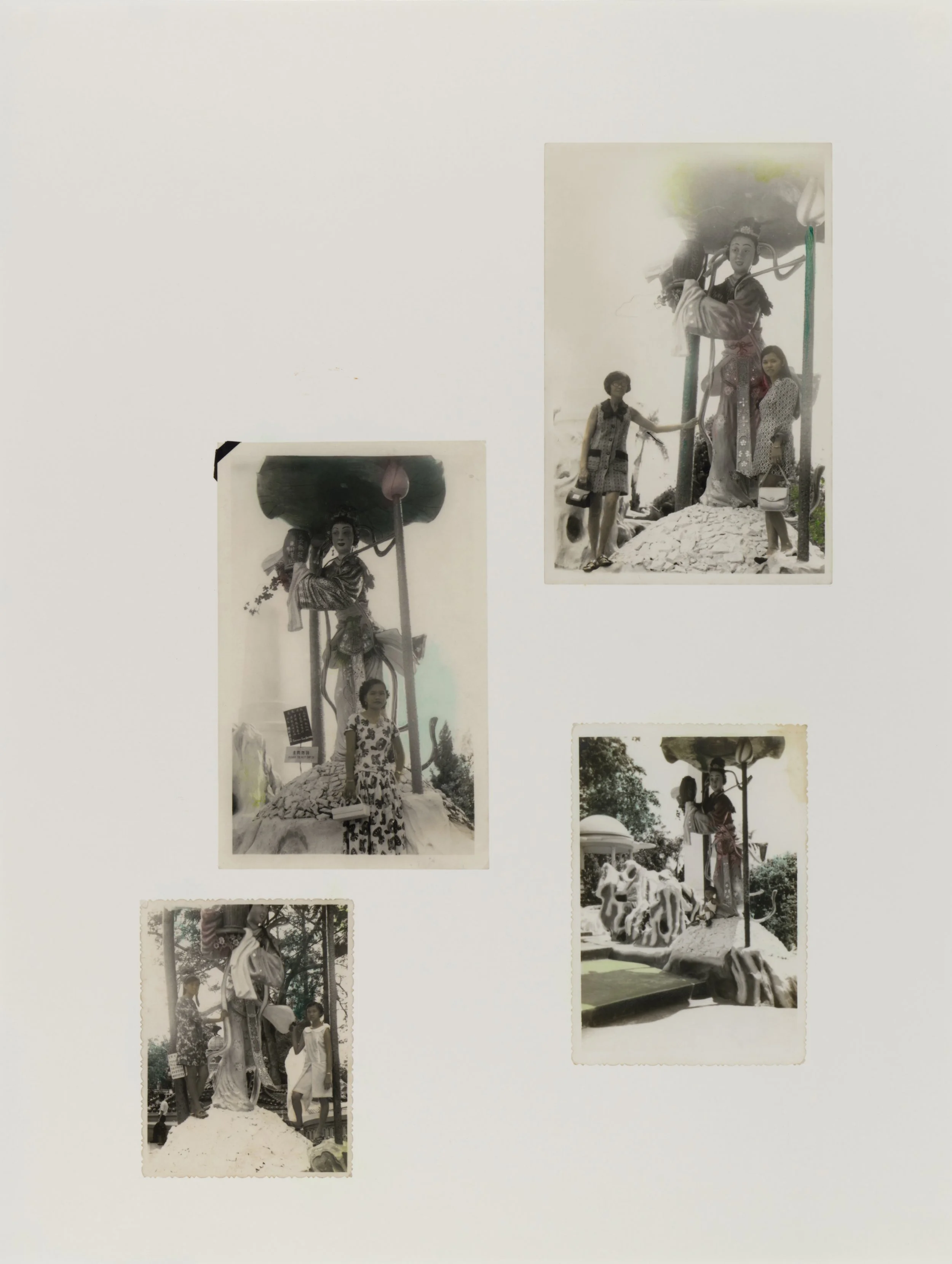 a book as a park as an album as a forest, 2022, hand-painted lambda prints, 40 x 30cm each