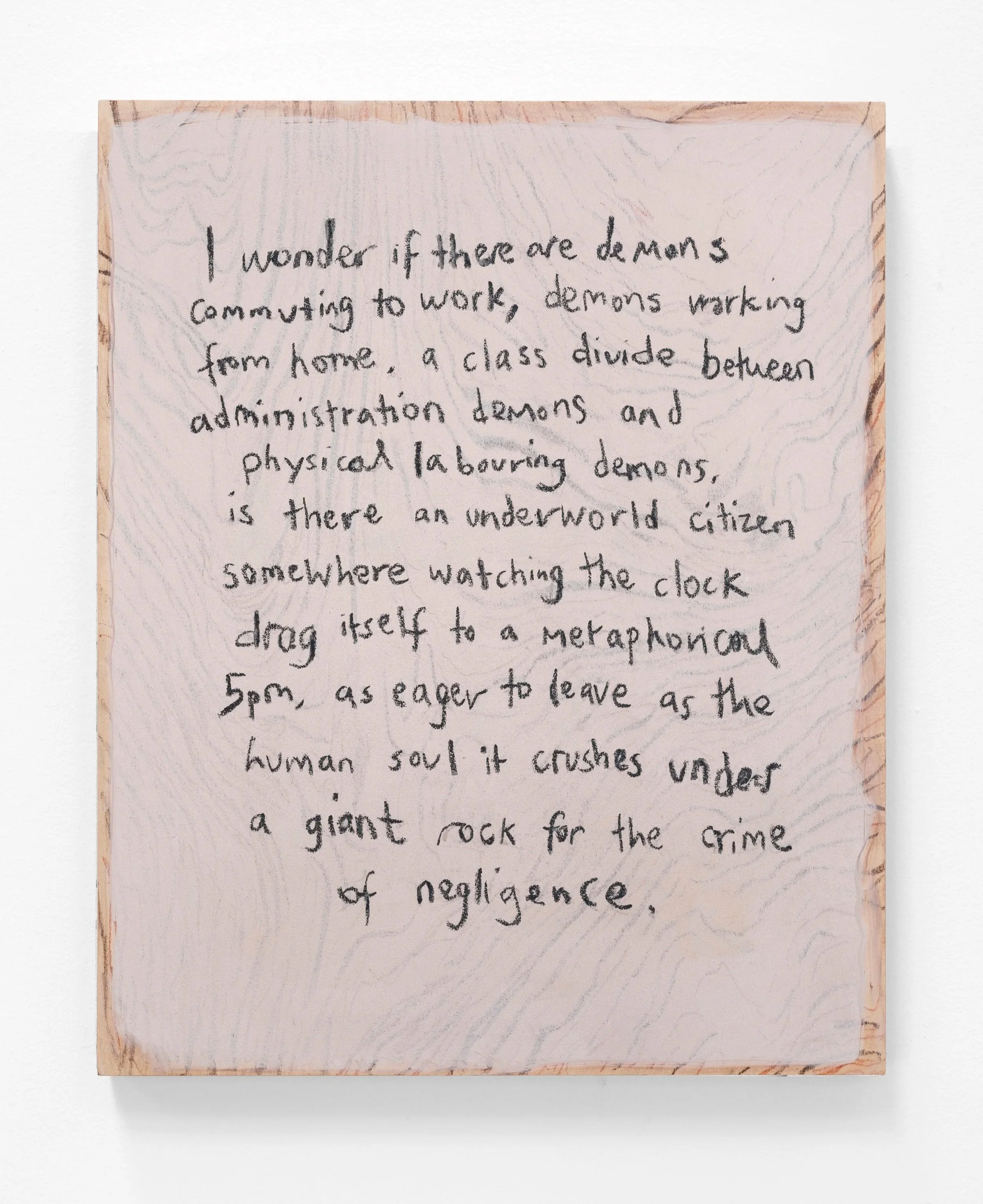 Demons, 2023, pastel on board, 50 x 40cm