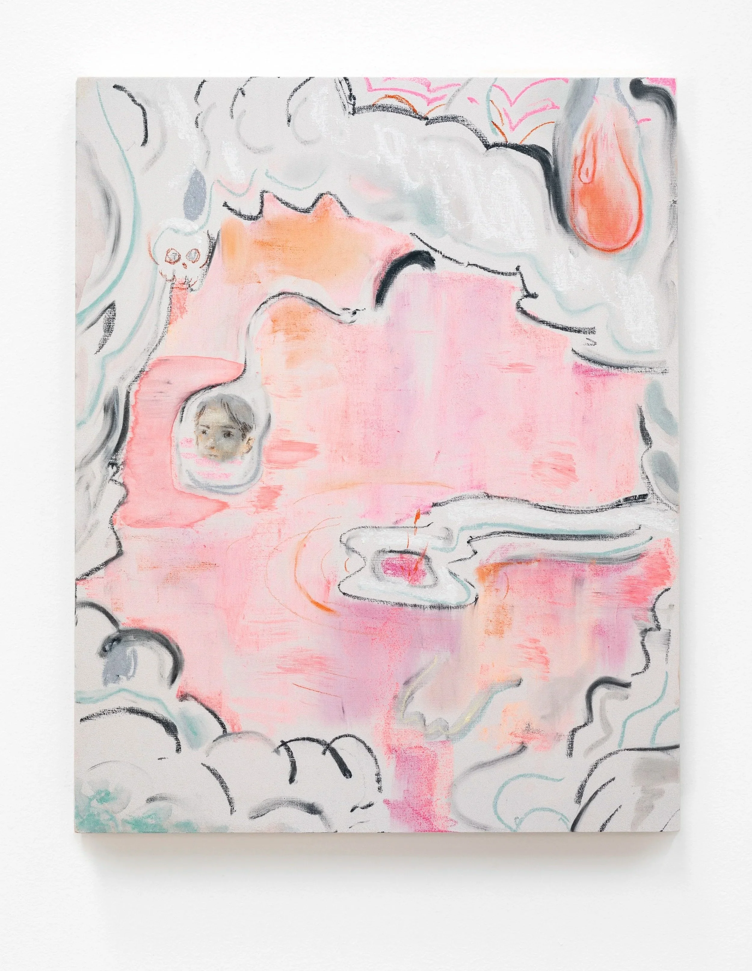 Blood pond vista, 2023, pastel on board, 50 x 40cm