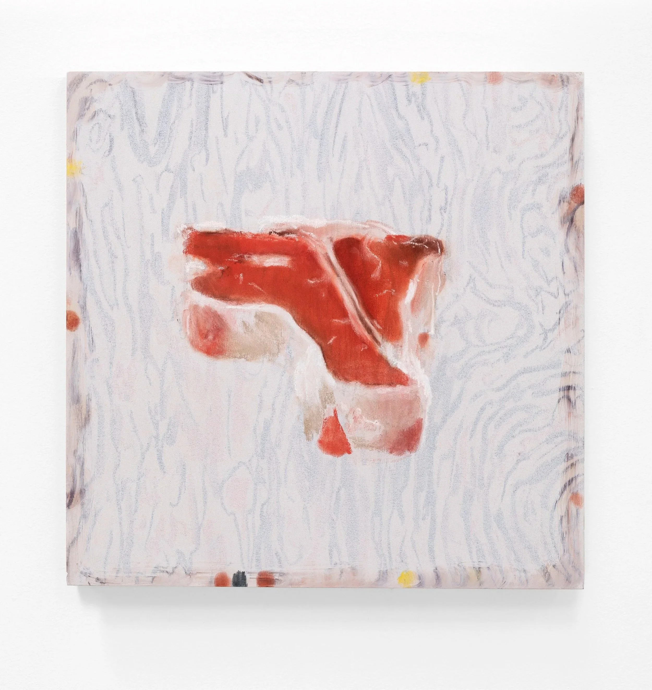 Steak, 2023, pastel on board, 40 x 40cm
